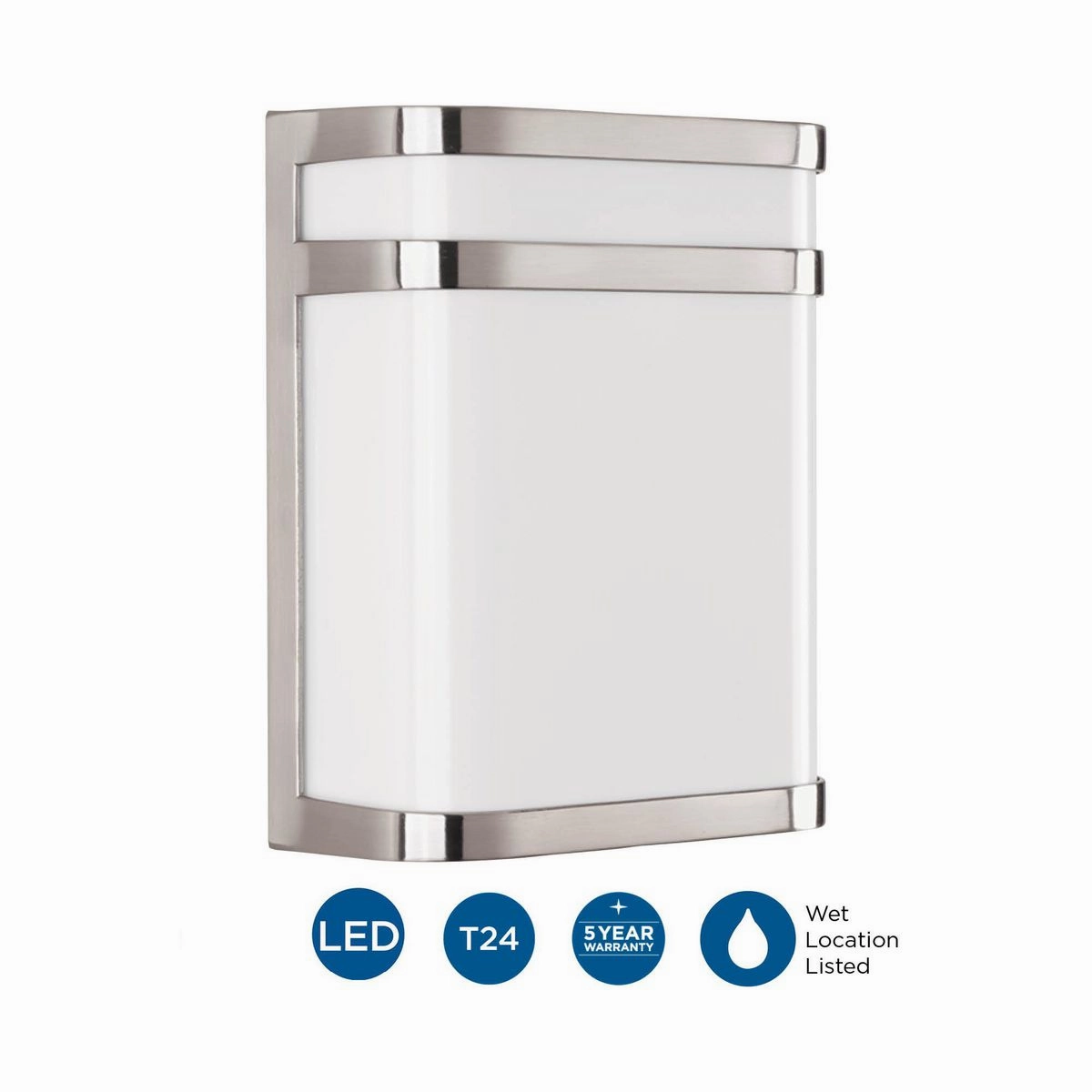 Valera Led LED Wall Lantern Brushed Nickel