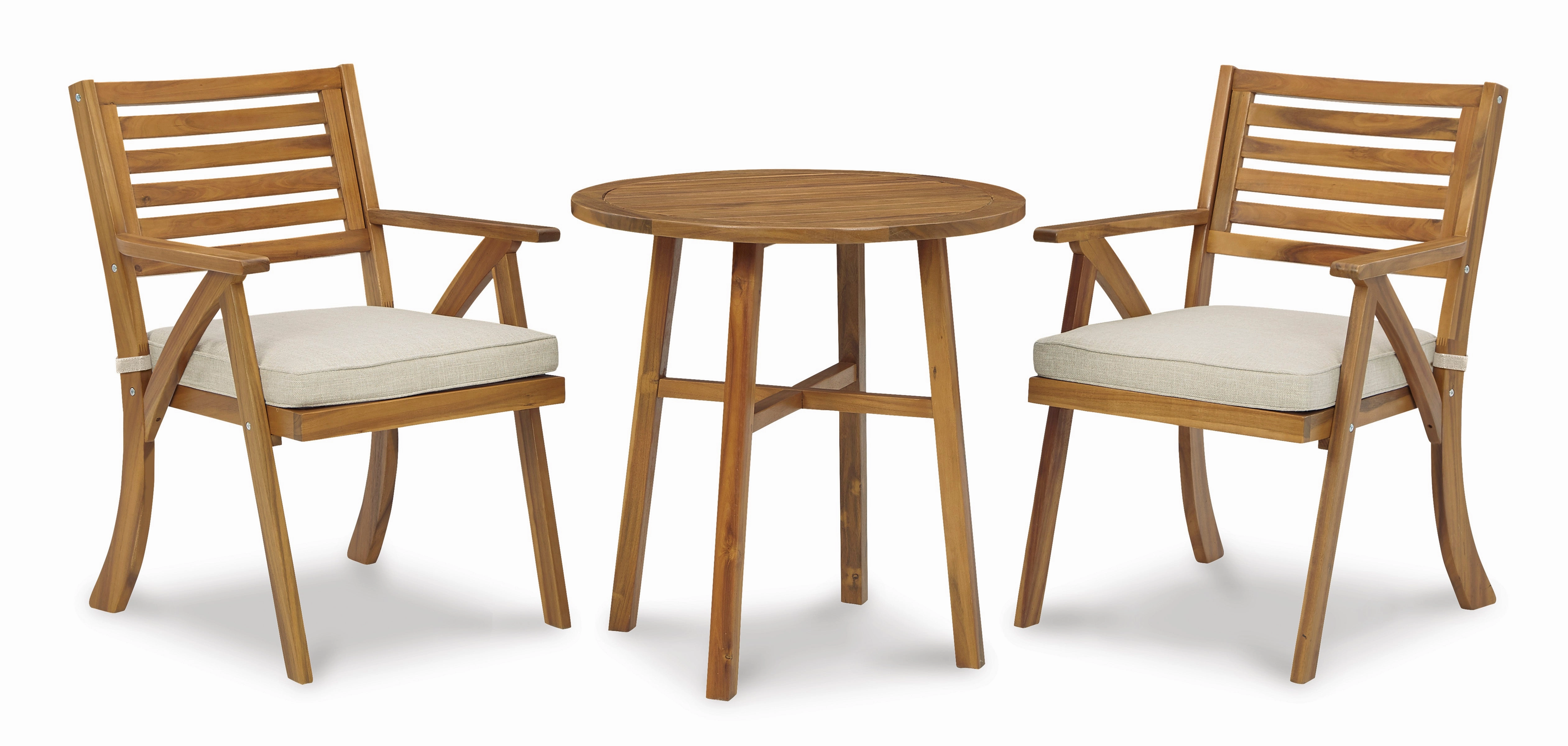 Vallerie 3-Piece Outdoor Table and Chairs Set - Brownoutdoor patio furniture set