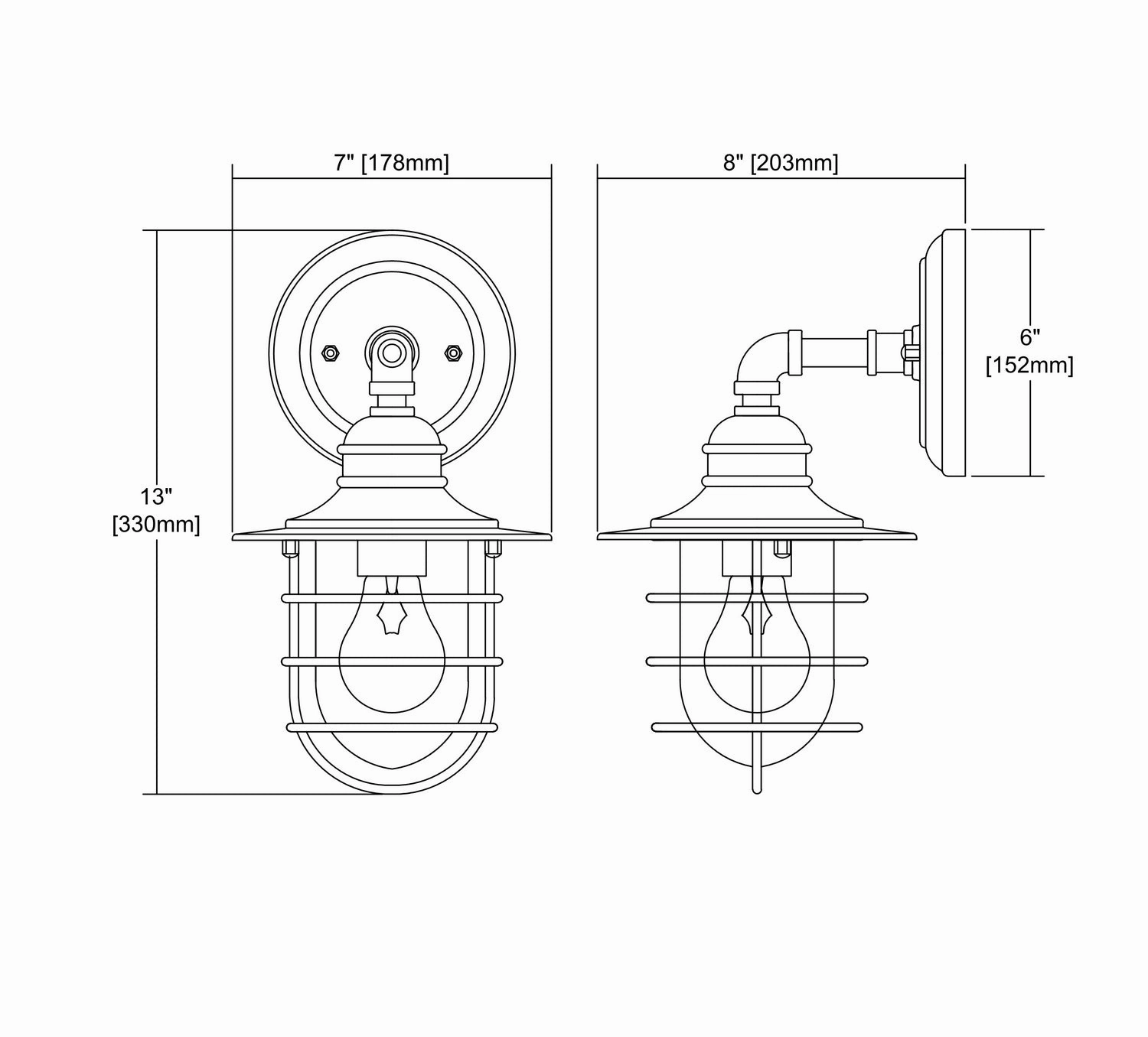 Vandon One Light Outdoor Wall Sconce Textured Matte Black
