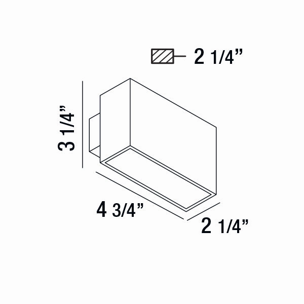 Vello LED Outdoor Wall Mount Graphite Grey