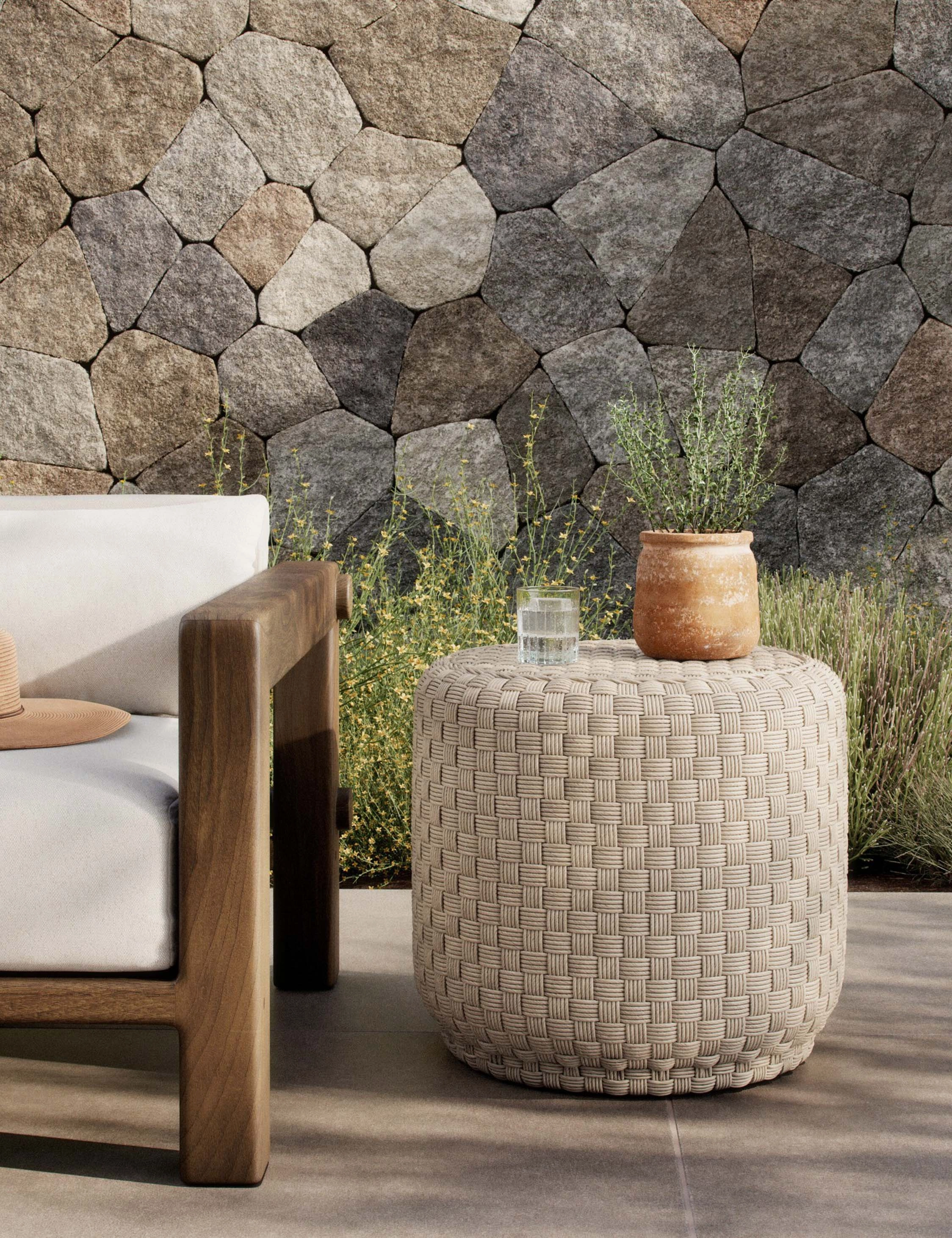 Venetia Indoor / Outdoor Round Side Table by Amber Lewis x Four Hands