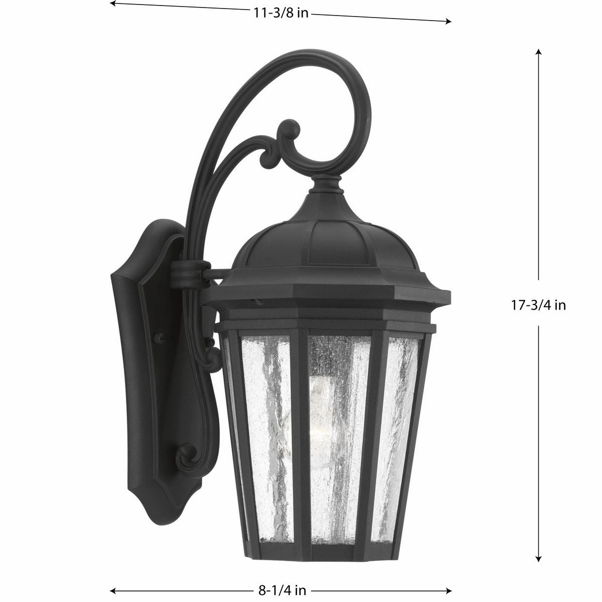 Verdae One Light Wall Lantern Black