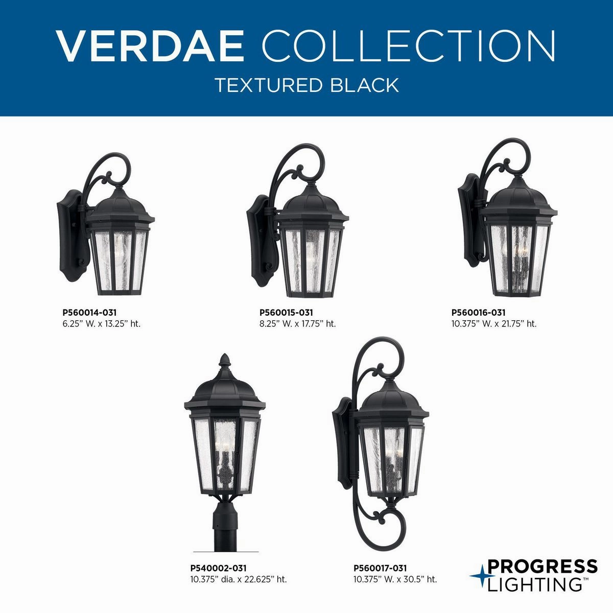 Verdae One Light Wall Lantern Black