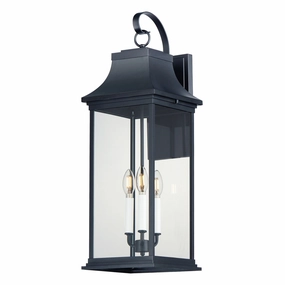 Vicksburg Three Light Outdoor Wall Sconce BlackOutdoor wall sconces with motion sensor