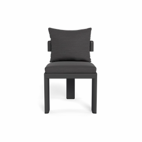 Victoria Aluminum Armless Dining Chairoutdoor dining chair with armrests