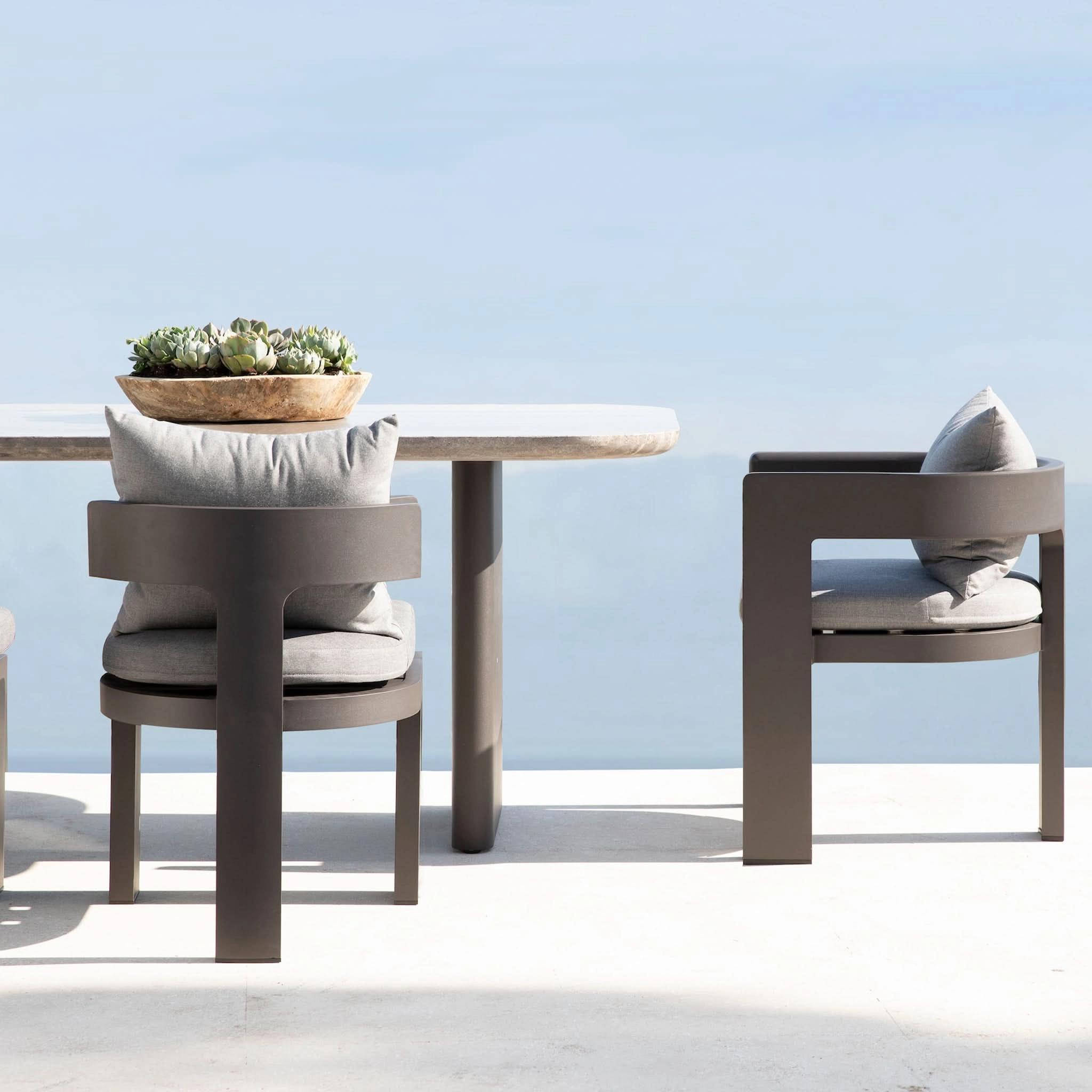 Victoria Aluminum Dining Table 108"