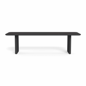Victoria Aluminum Slatted Dining Table 108"outdoor table for balcony or garden