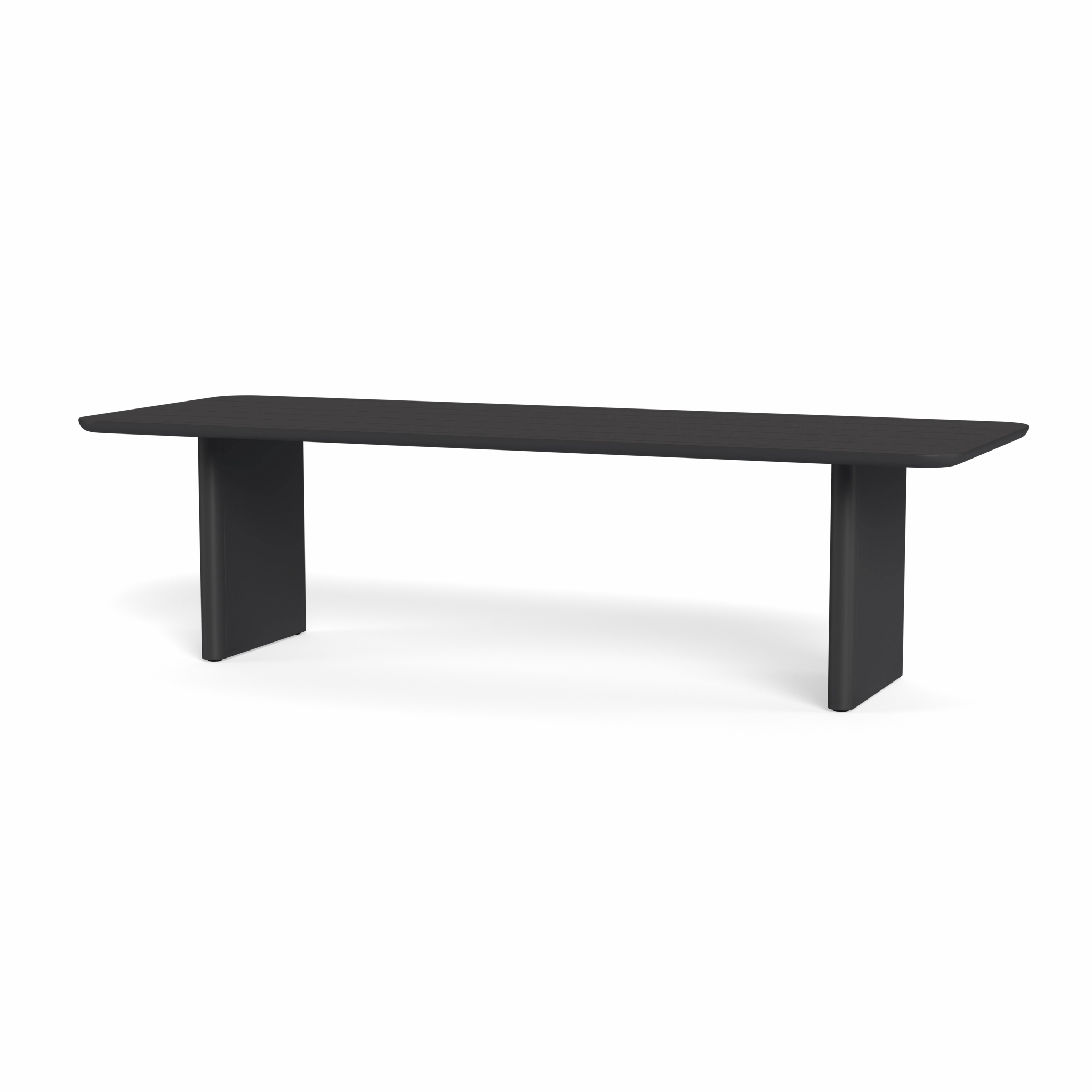 Victoria Aluminum Slatted Dining Table 108"