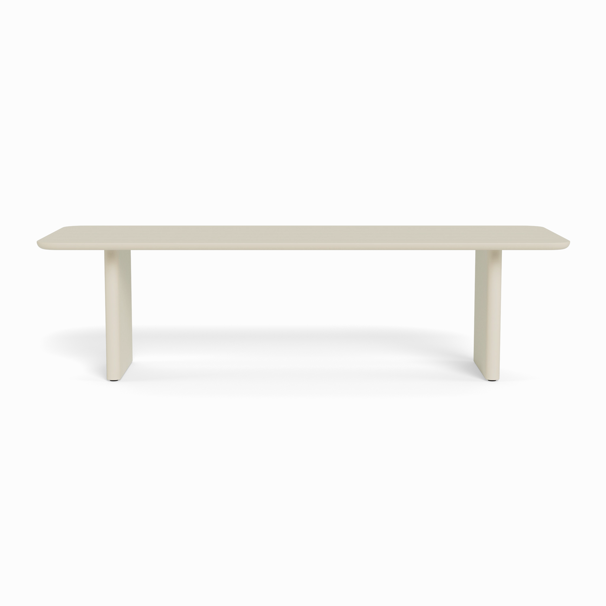 Victoria Aluminum Slatted Dining Table 108"