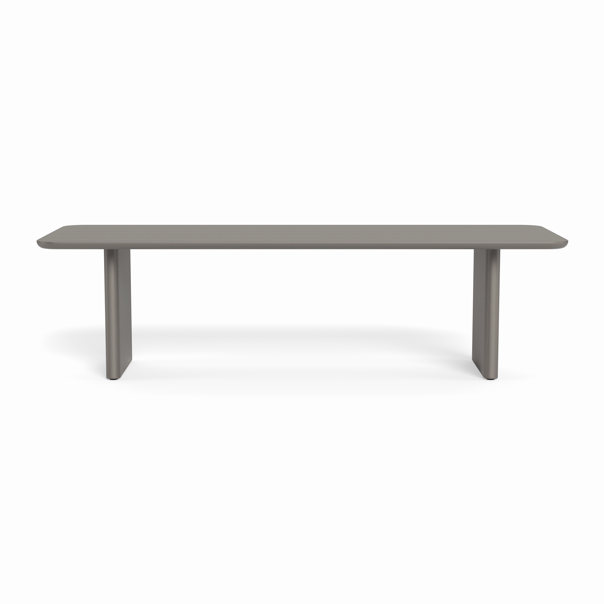 Victoria Aluminum Slatted Dining Table 108"