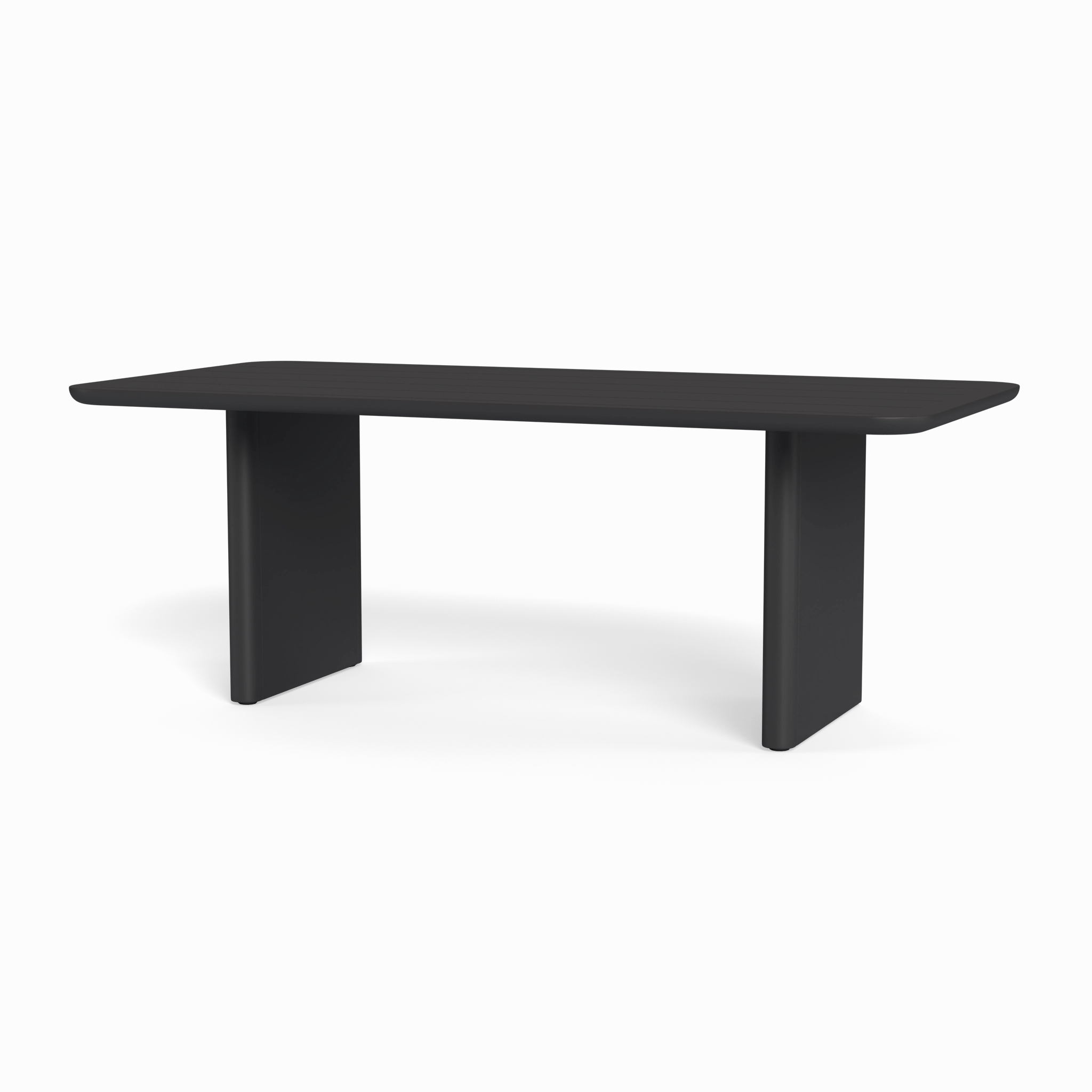 Victoria Aluminum Slatted Dining Table 81"