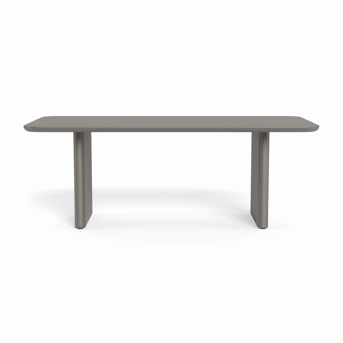 Victoria Aluminum Slatted Dining Table 81"