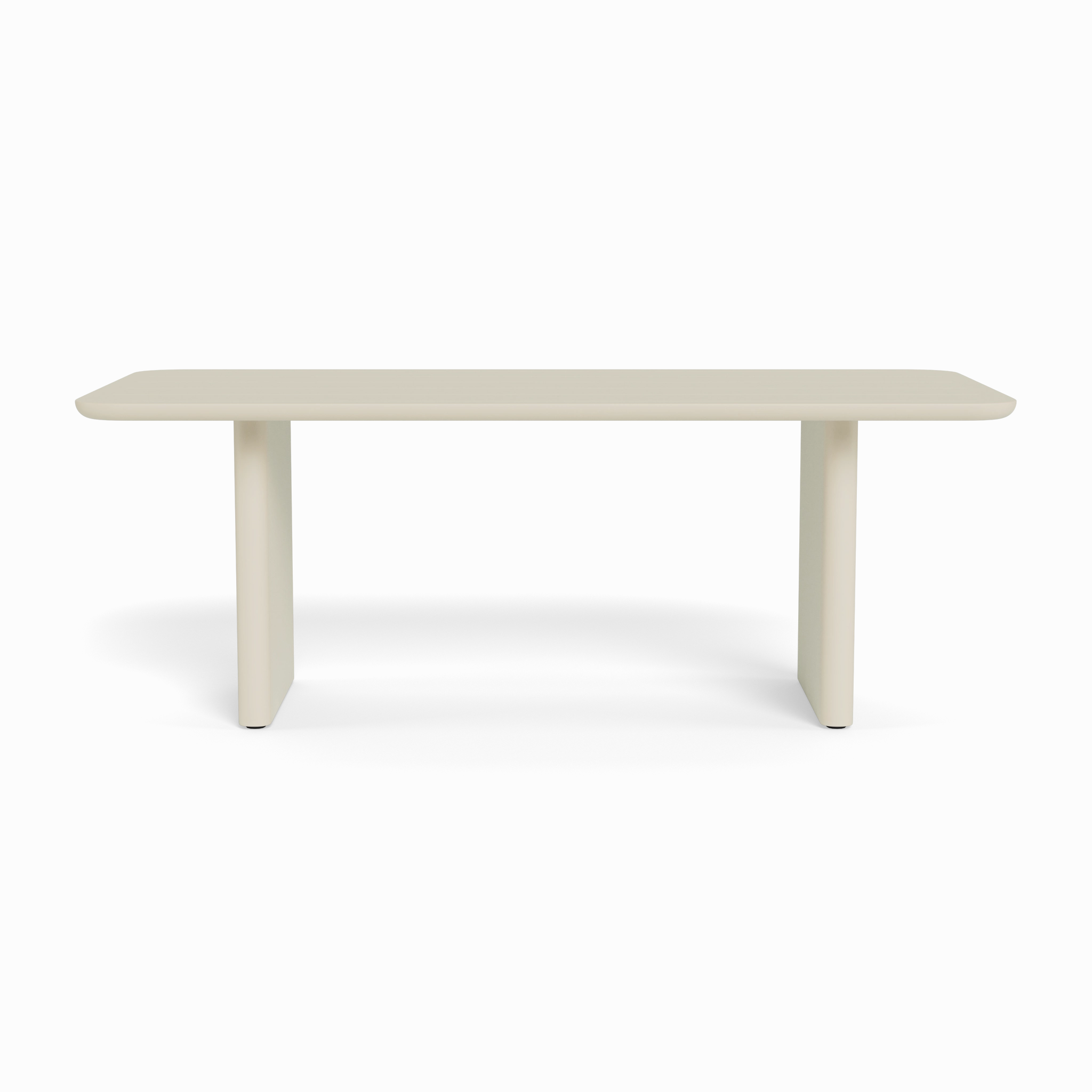 Victoria Aluminum Slatted Dining Table 81"