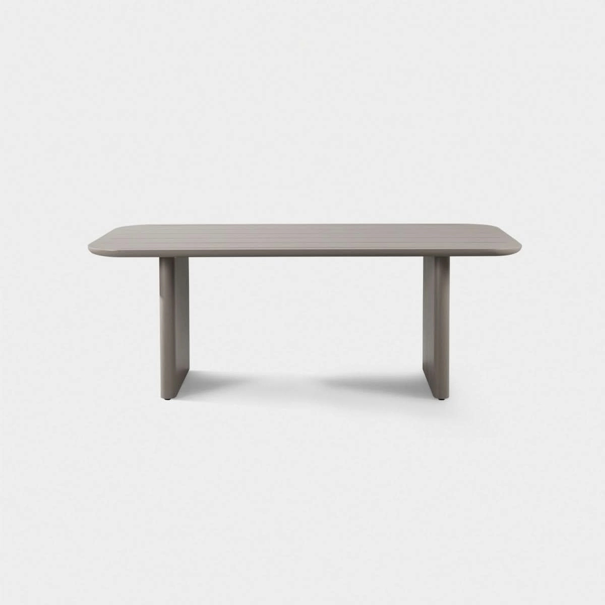 Victoria Aluminum Slatted Dining Table 81"