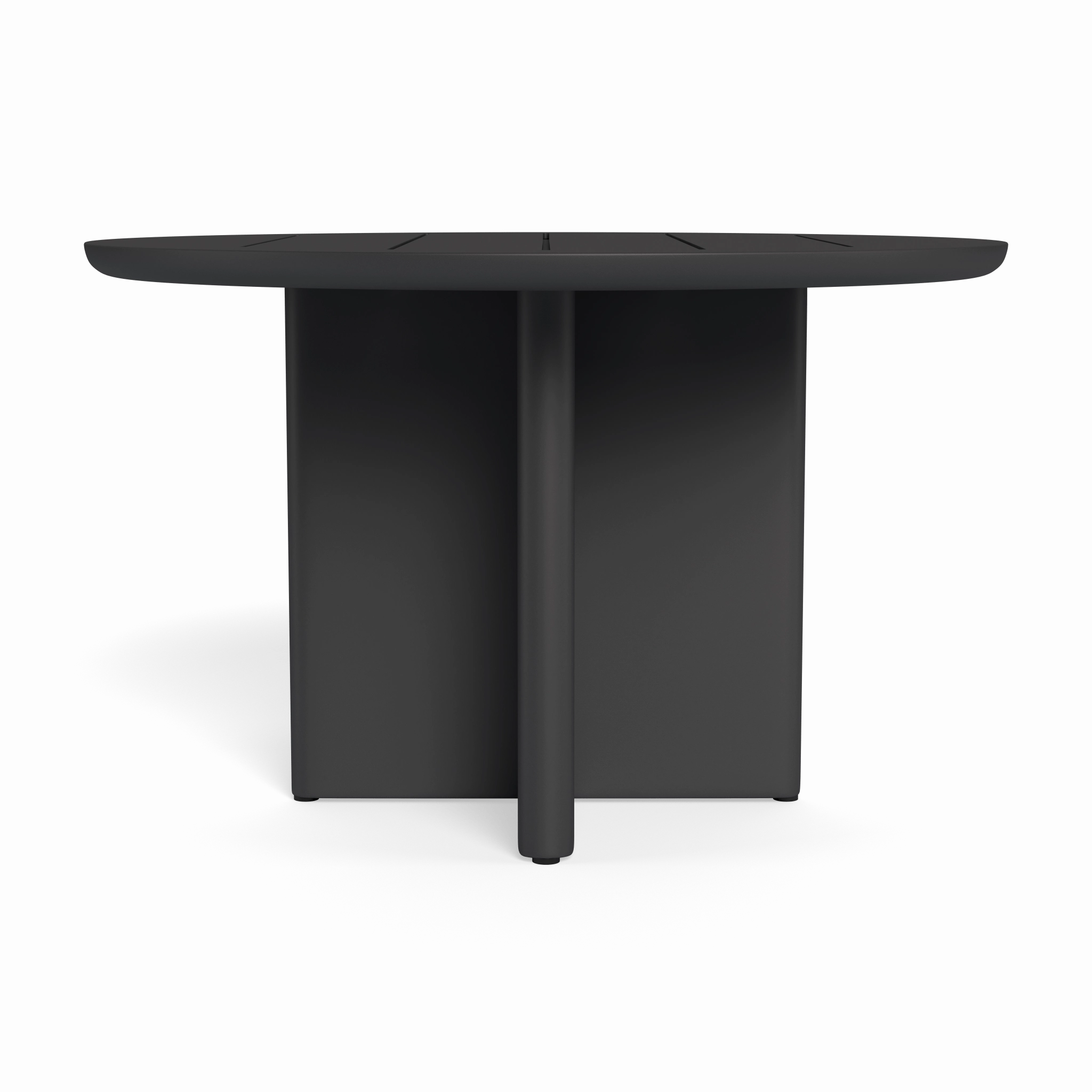 Victoria Aluminum Slatted Round Dining Table 48"outdoor table for balcony or garden