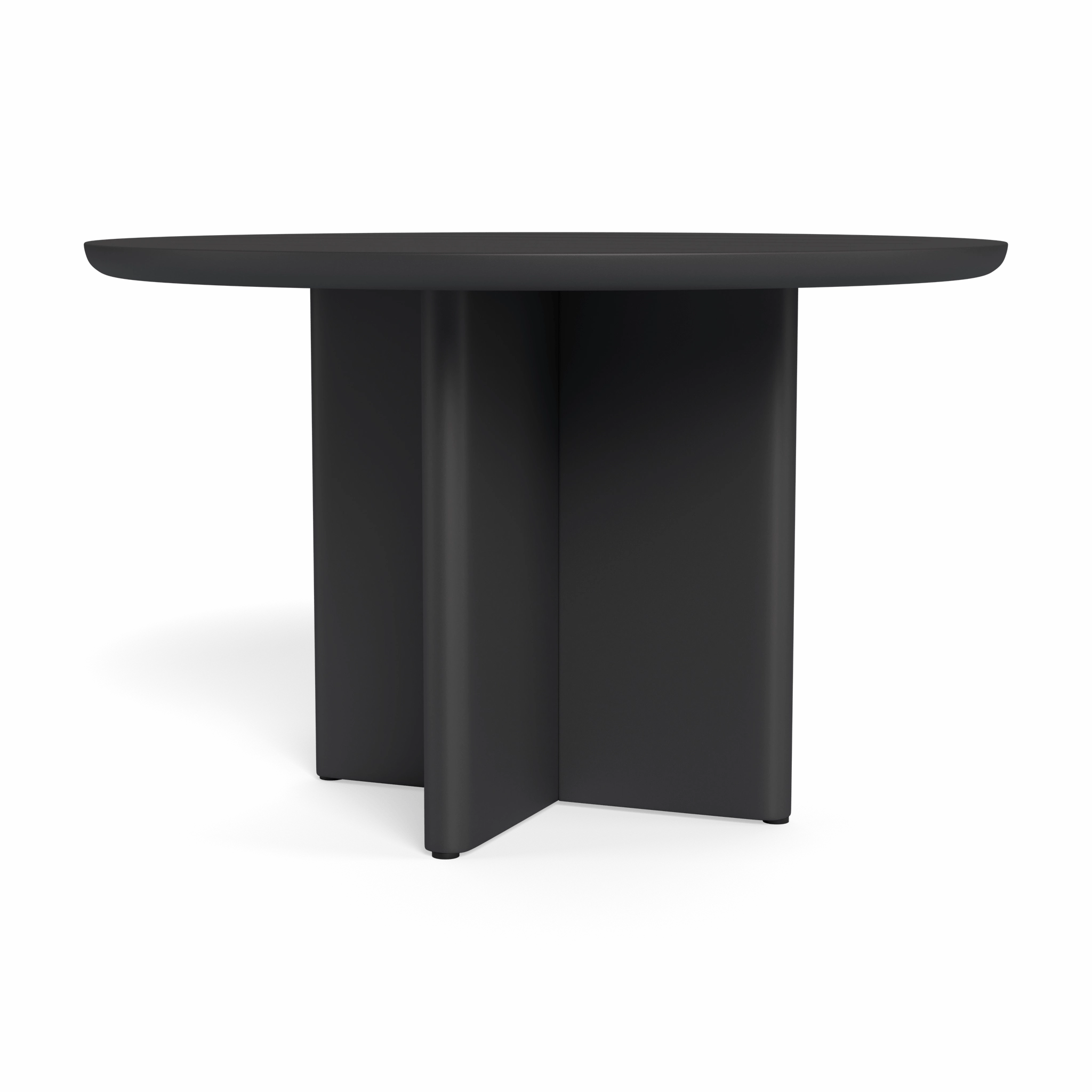 Victoria Aluminum Slatted Round Dining Table 48"