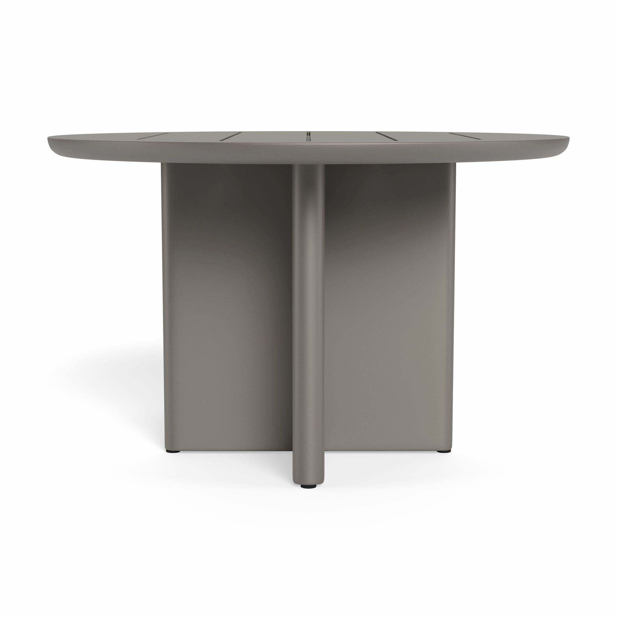 Victoria Aluminum Slatted Round Dining Table 48"