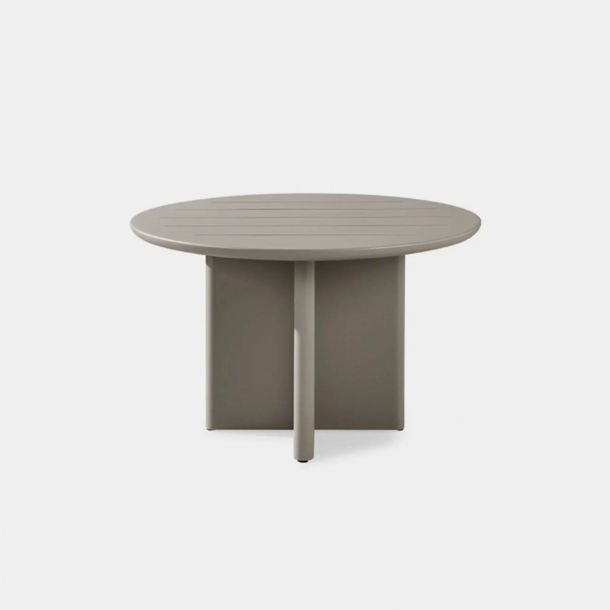 Victoria Aluminum Slatted Round Dining Table 48"