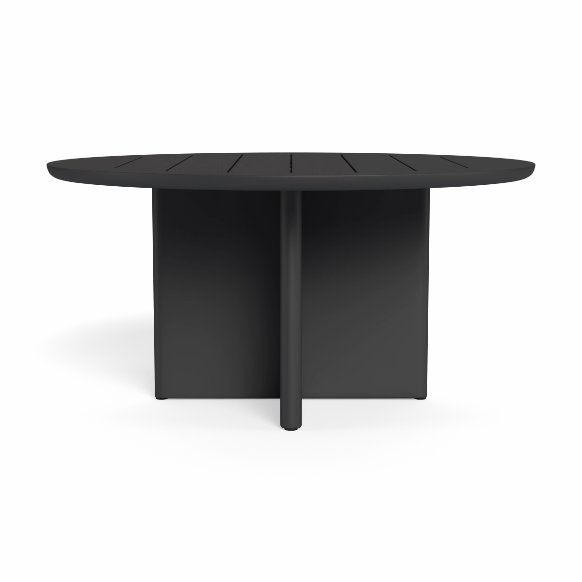 Victoria Aluminum Slatted Round Dining Table 60"outdoor table for balcony or garden