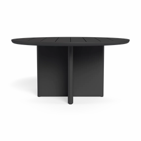 Victoria Aluminum Slatted Round Dining Table 60"outdoor table for balcony or garden