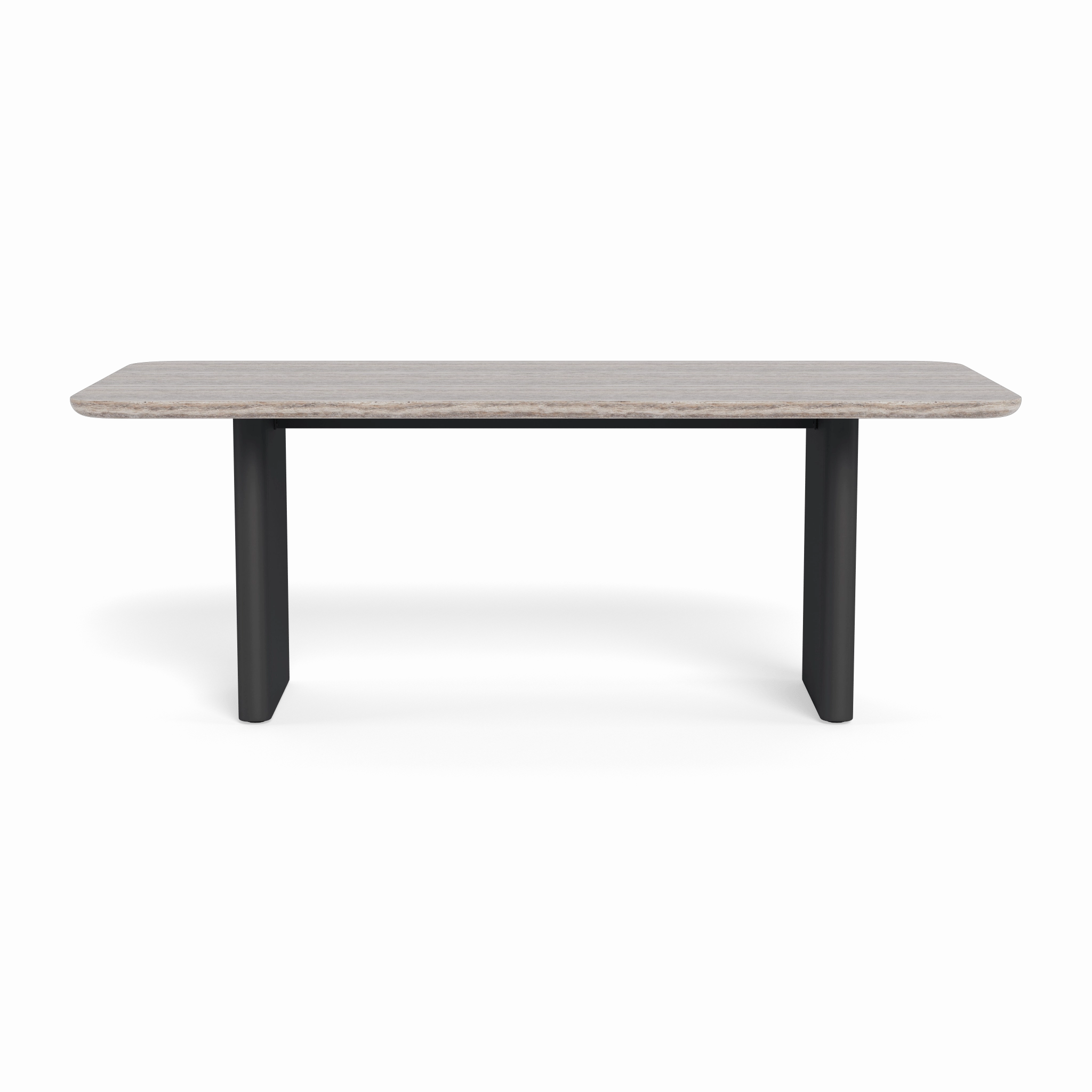 Victoria Aluminum Stone Dining Table 81"outdoor table for balcony or garden