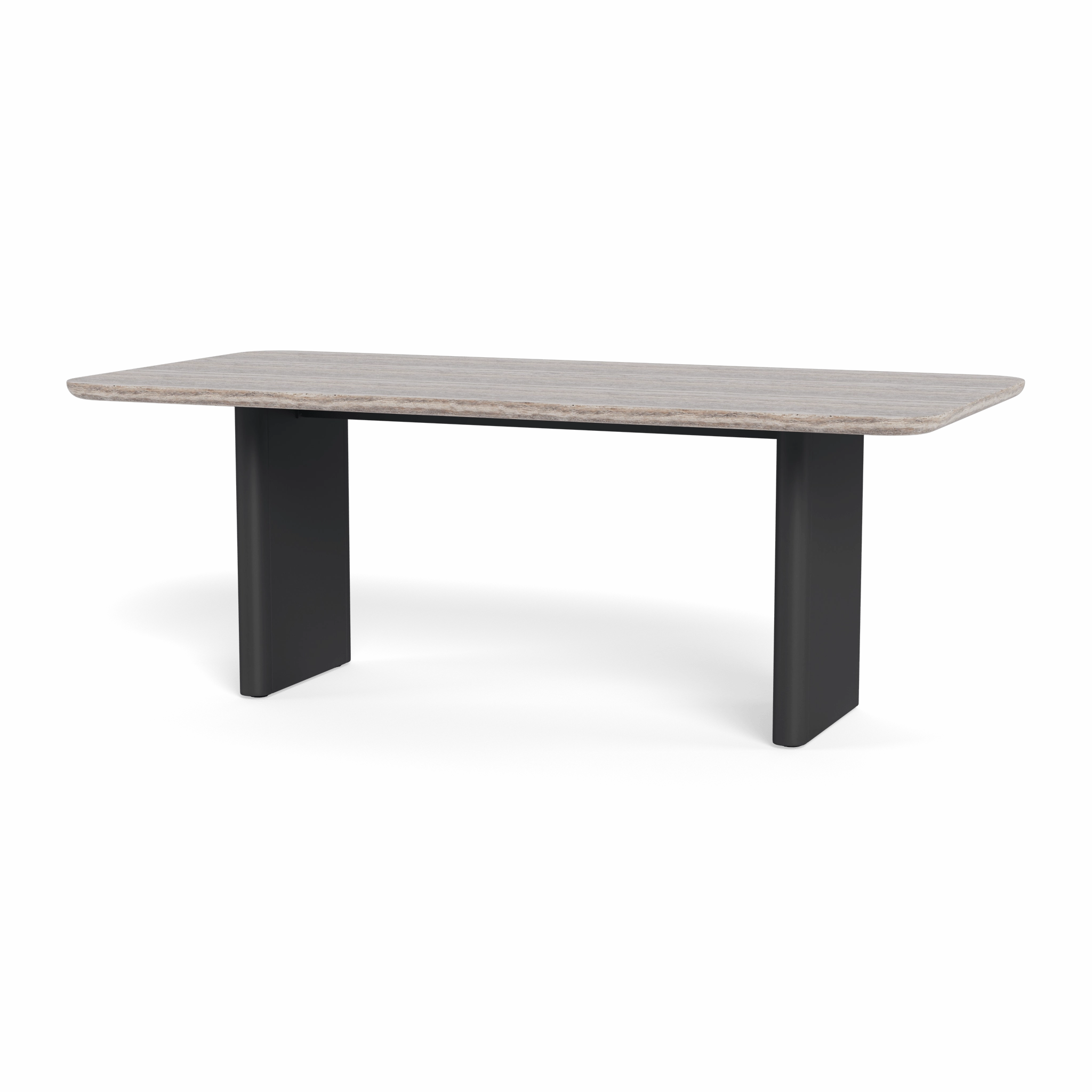 Victoria Aluminum Stone Dining Table 81"