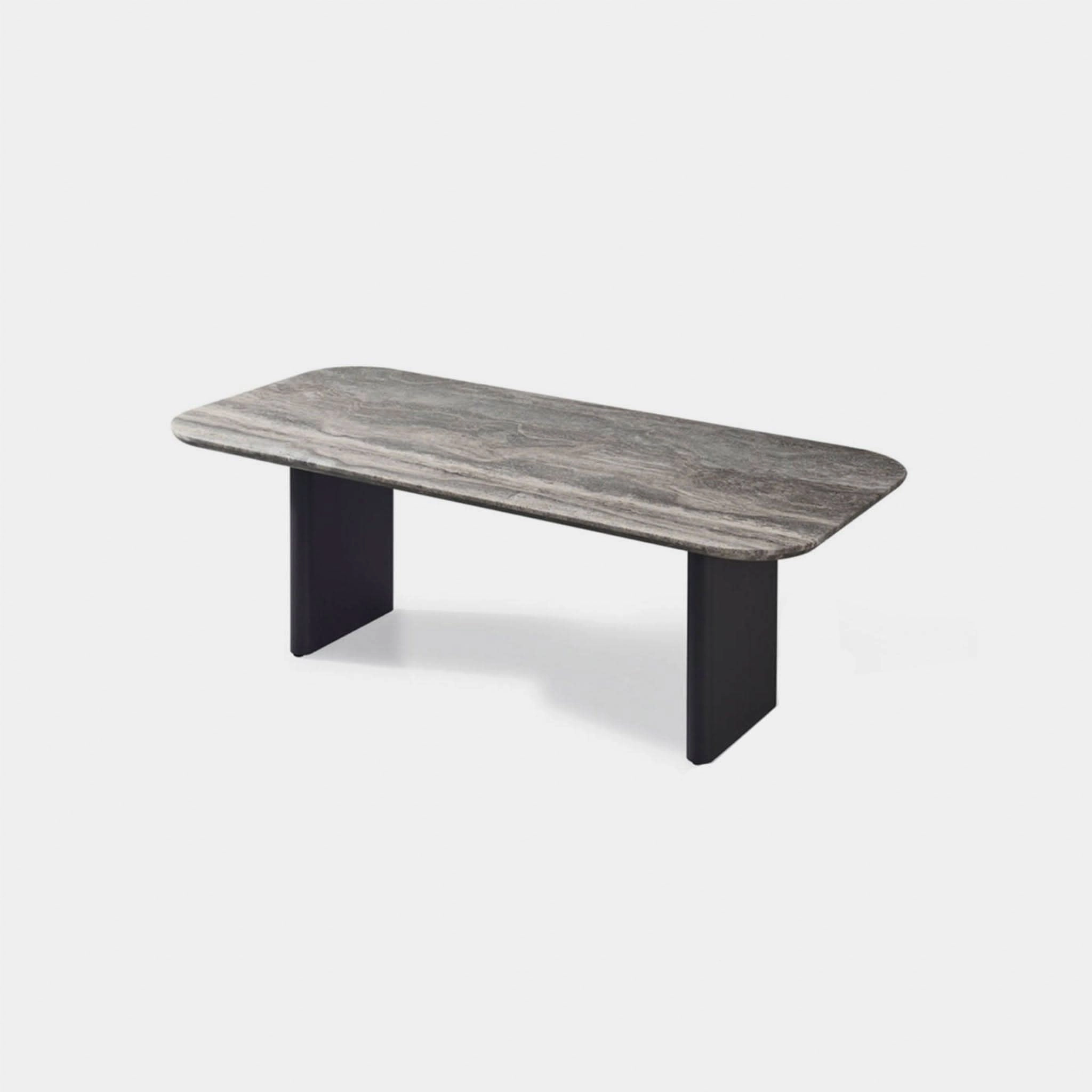 Victoria Aluminum Stone Dining Table 81"