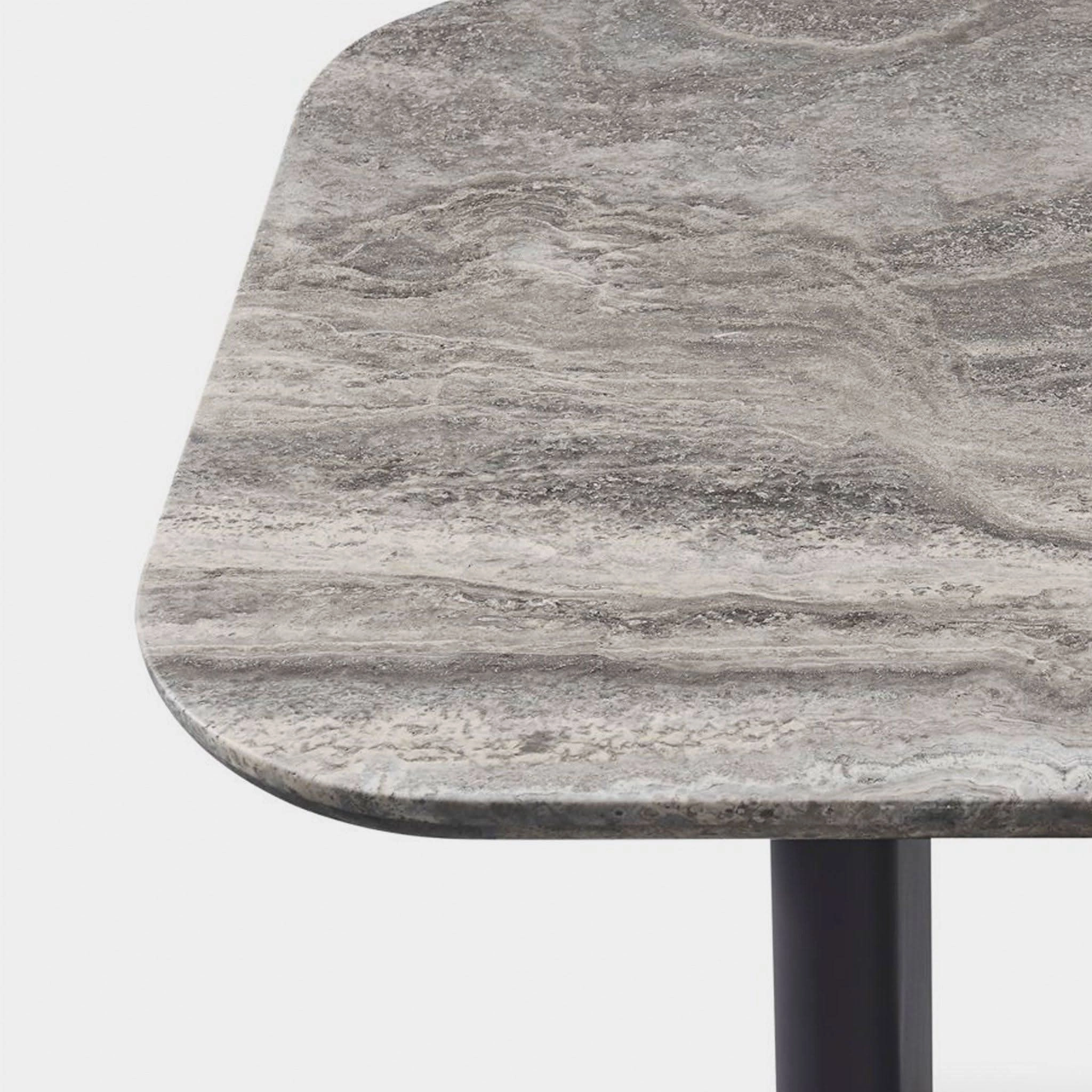 Victoria Aluminum Stone Dining Table 81"