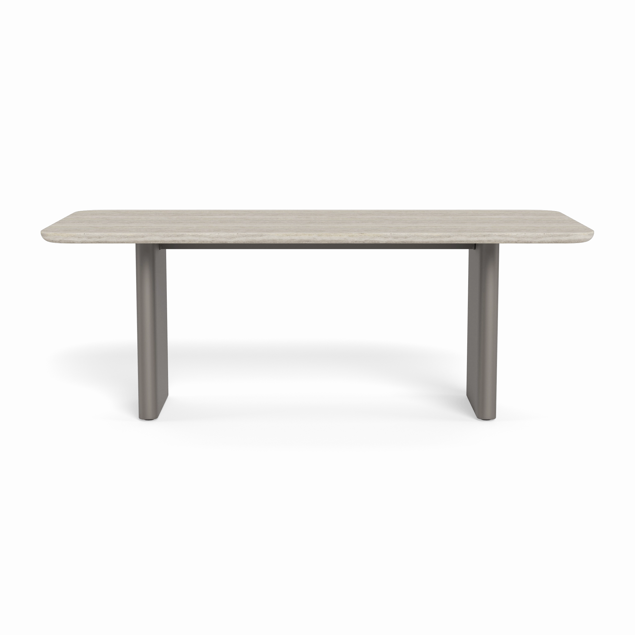 Victoria Aluminum Stone Dining Table 81"