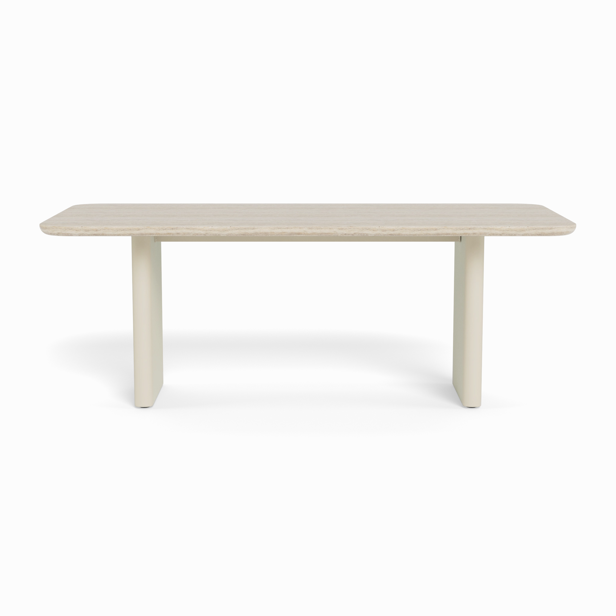 Victoria Aluminum Stone Dining Table 81"