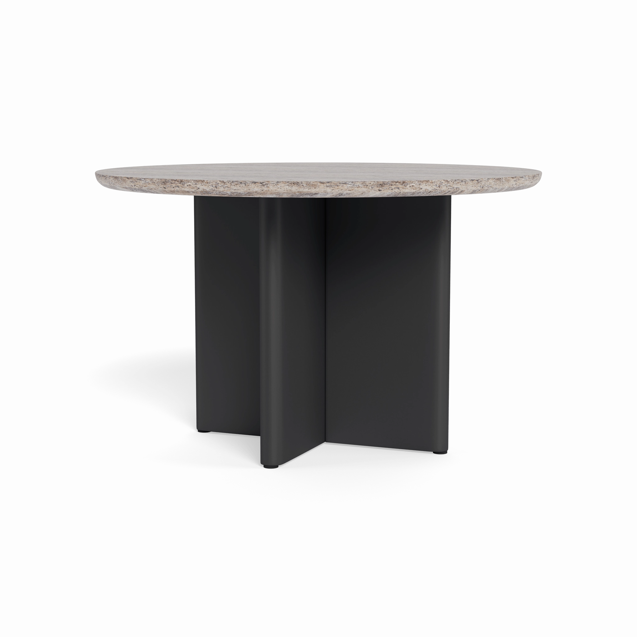Victoria Aluminum Stone Round Dining Table 48"