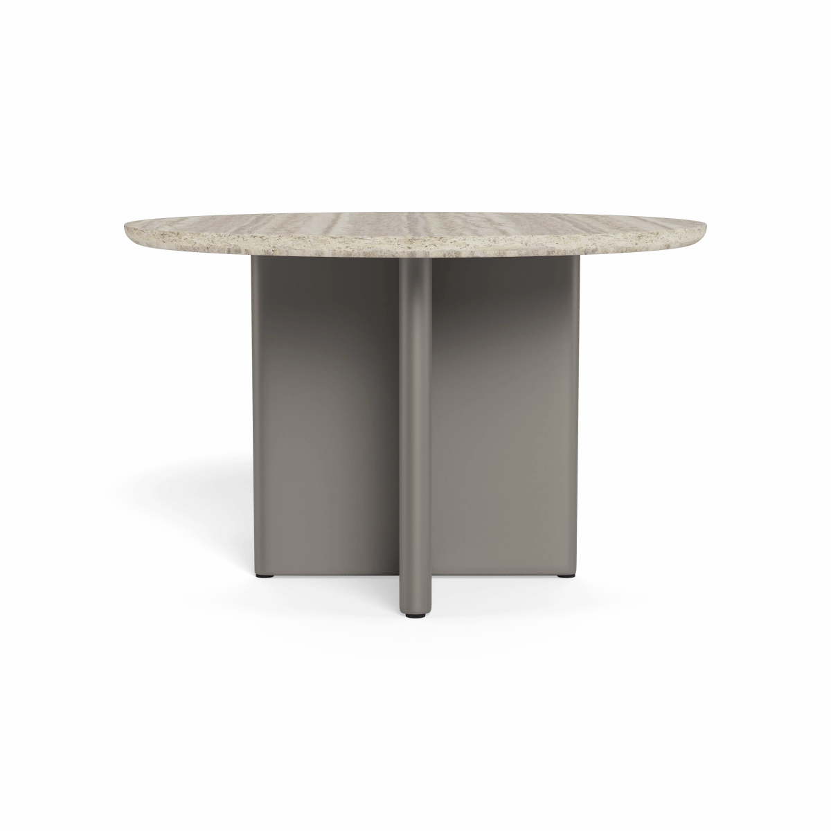 Victoria Aluminum Stone Round Dining Table 48"