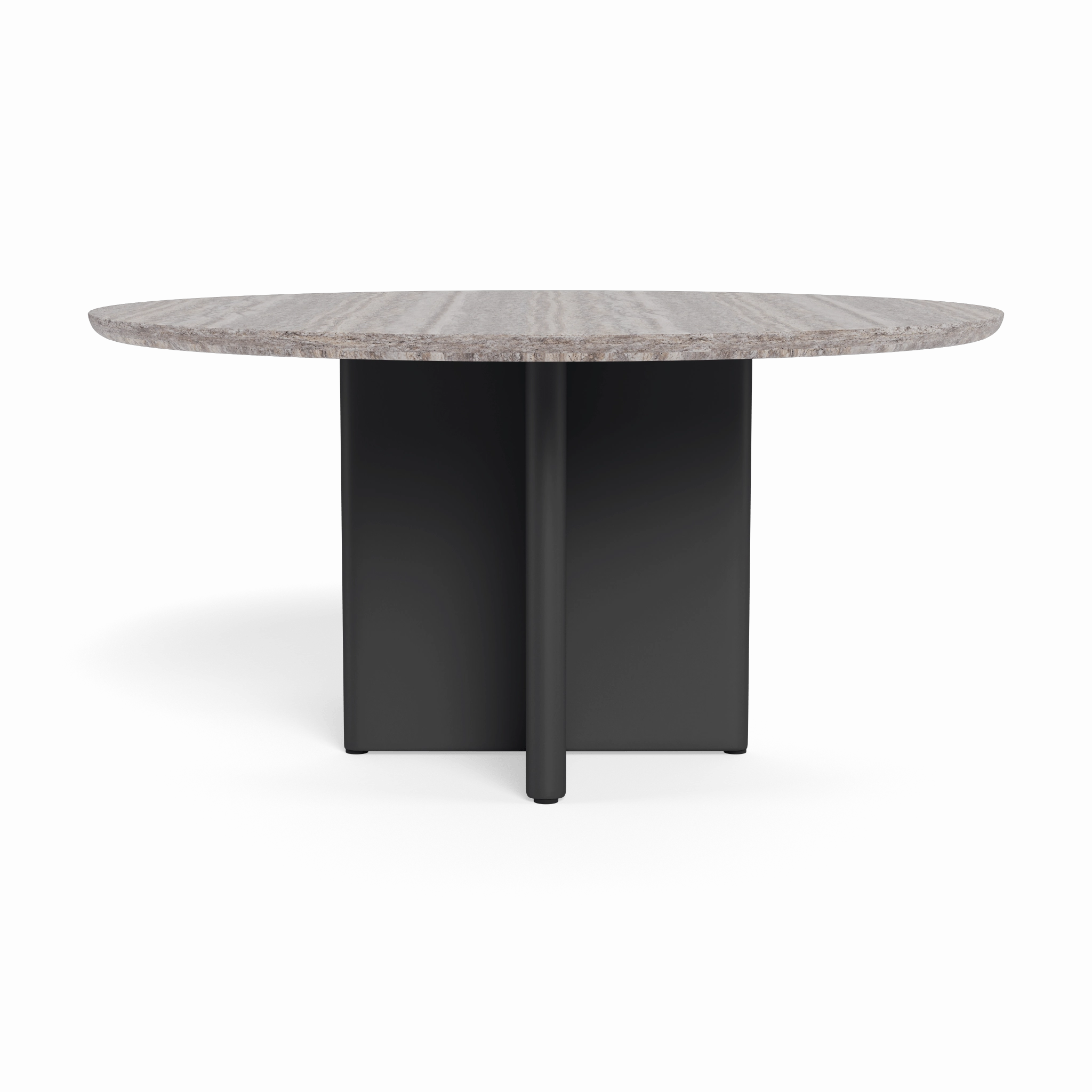 Victoria Aluminum Stone Round Dining Table 60"outdoor table for balcony or garden