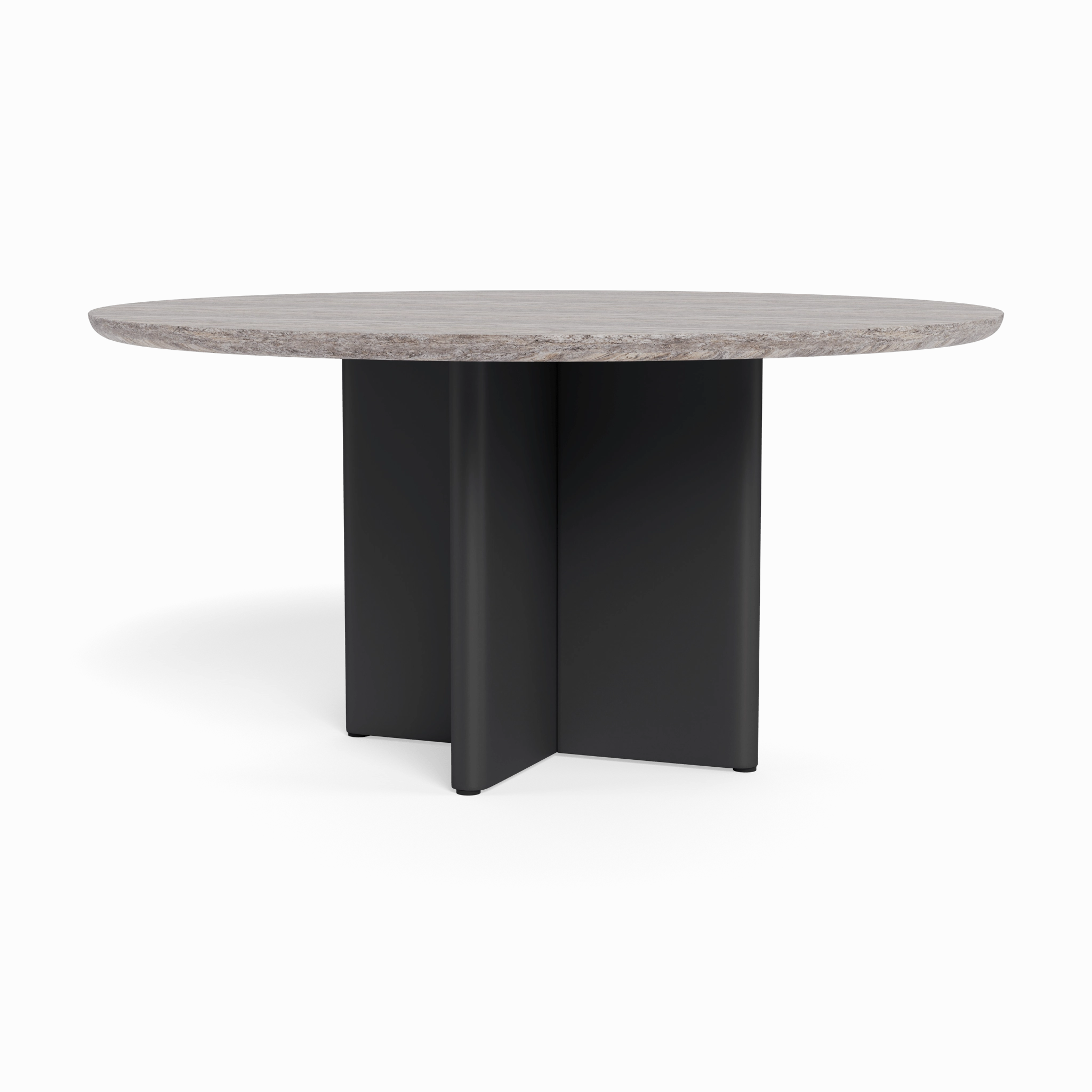 Victoria Aluminum Stone Round Dining Table 60"