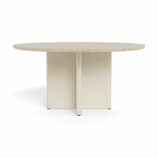 Victoria Aluminum Stone Round Dining Table 60"