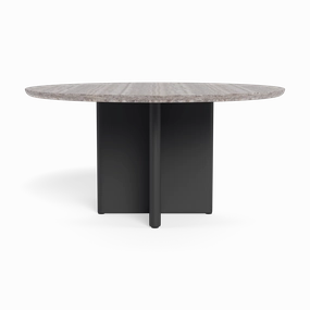Victoria Aluminum Stone Round Dining Table 60"outdoor table for balcony or garden