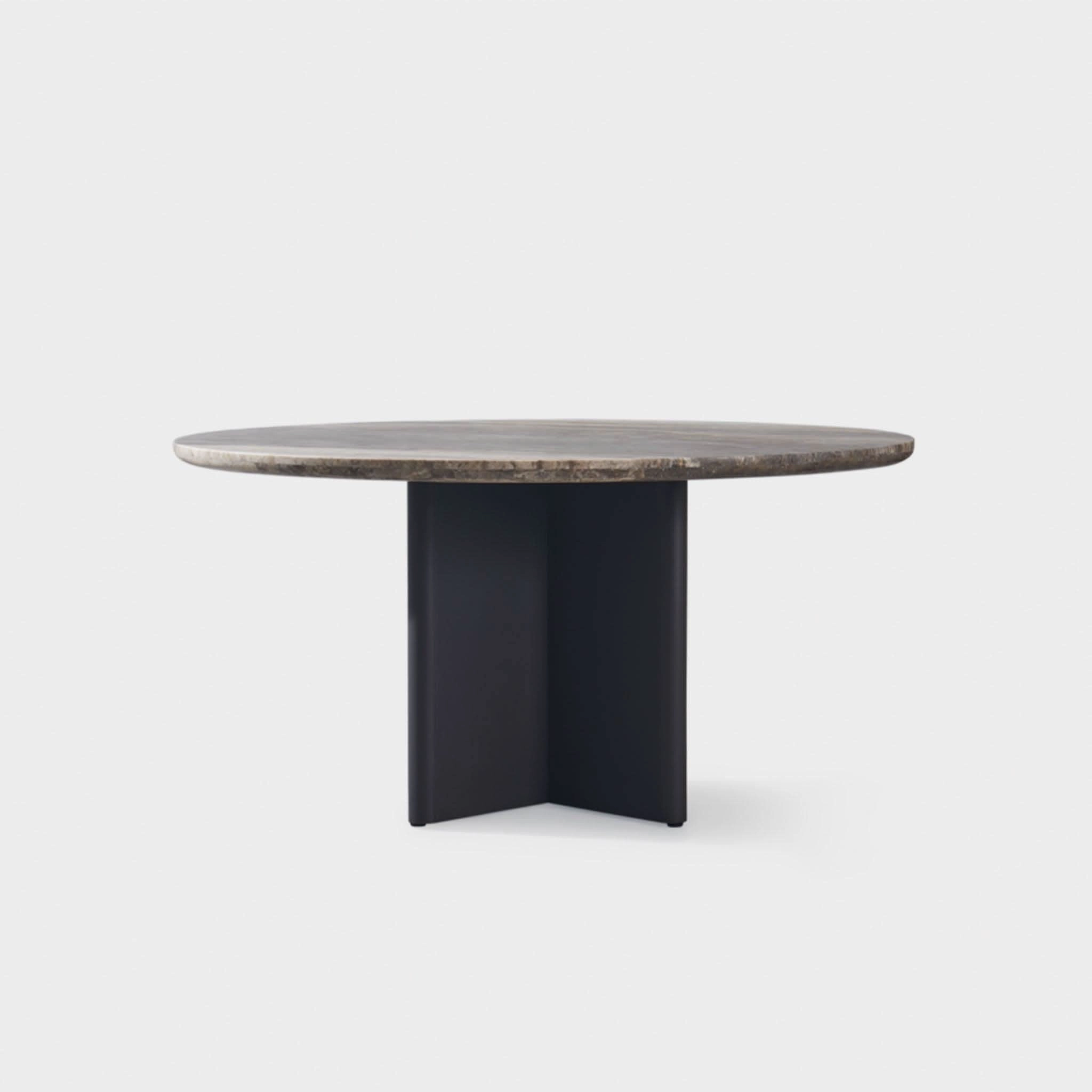 Victoria Aluminum Stone Round Dining Table 60"