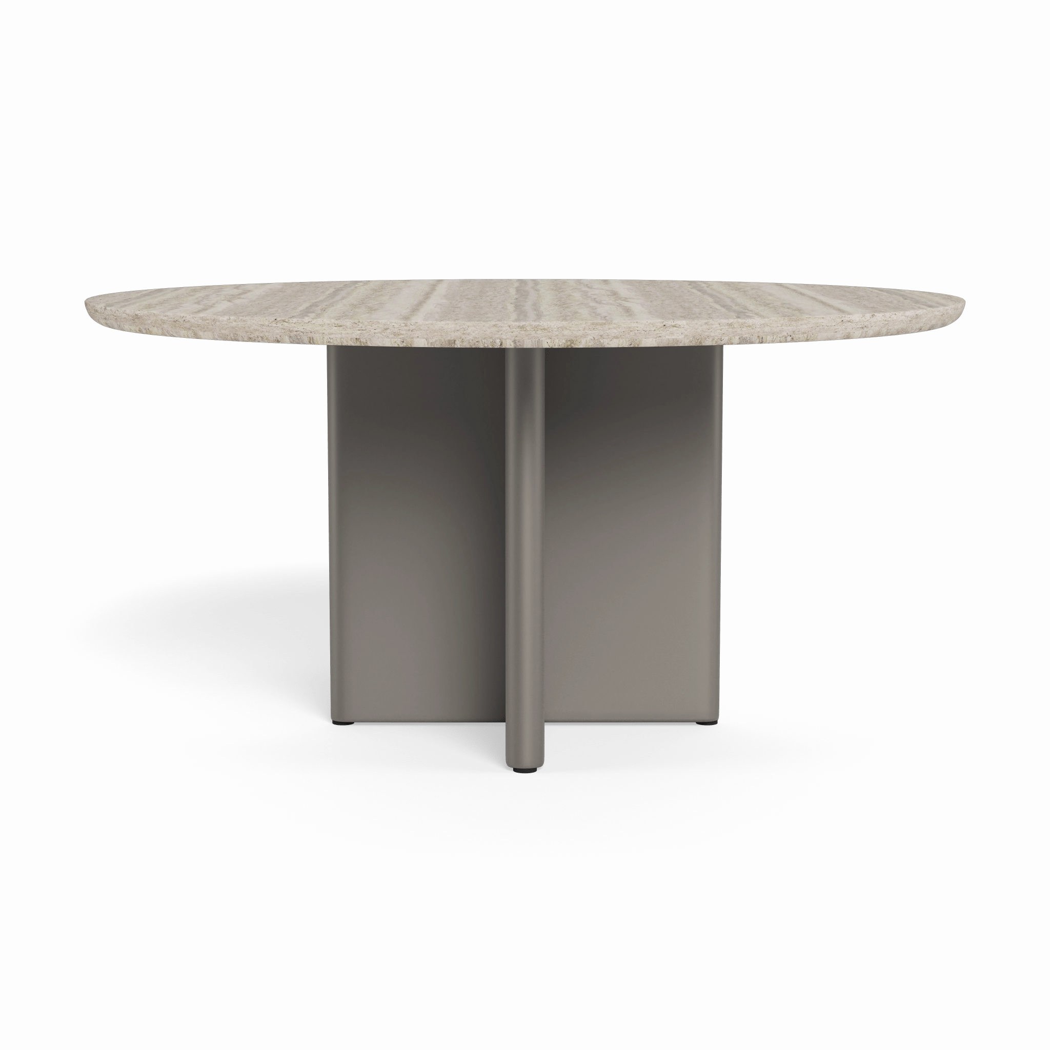 Victoria Aluminum Stone Round Dining Table 60"