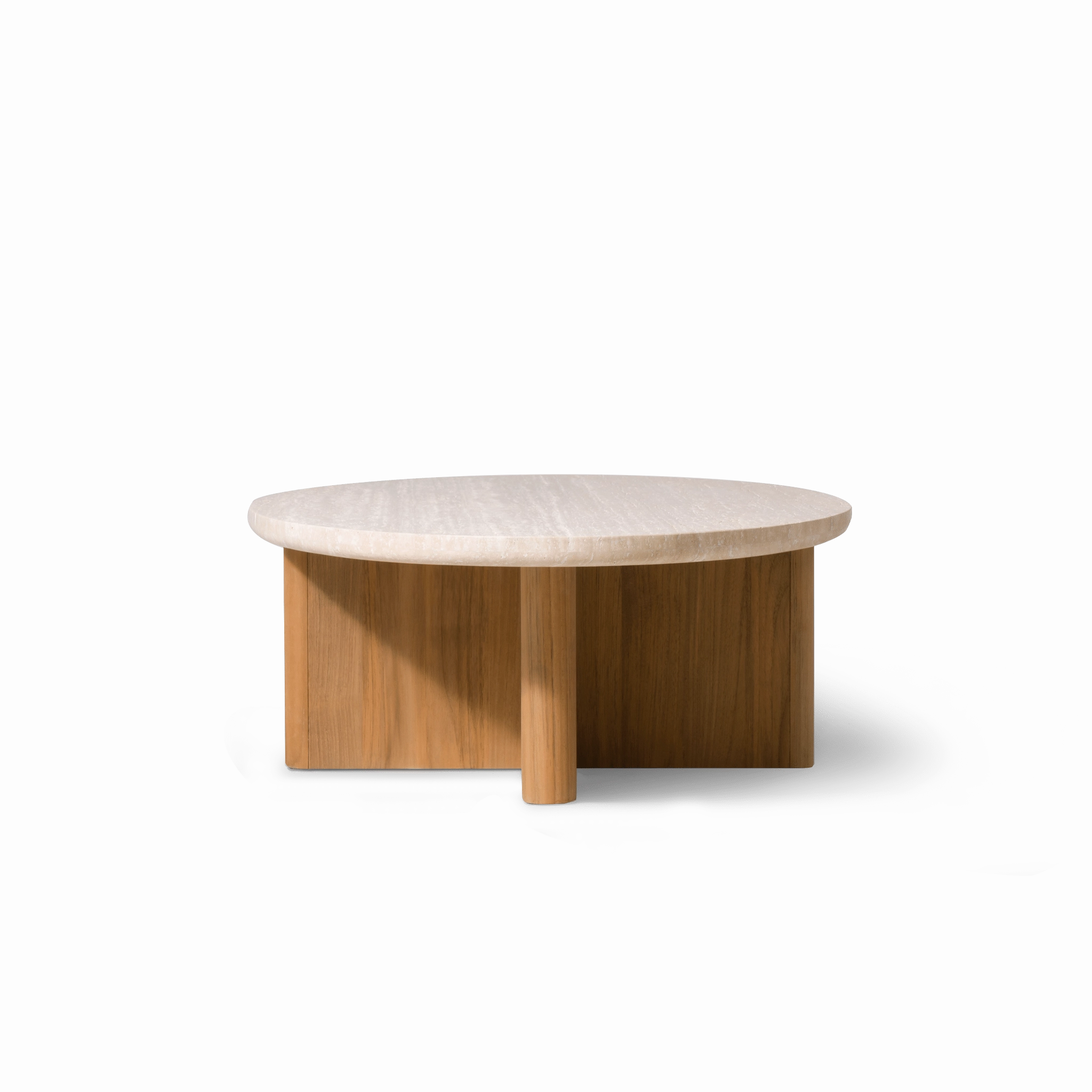 Victoria Teak Oval Stone Coffee Table