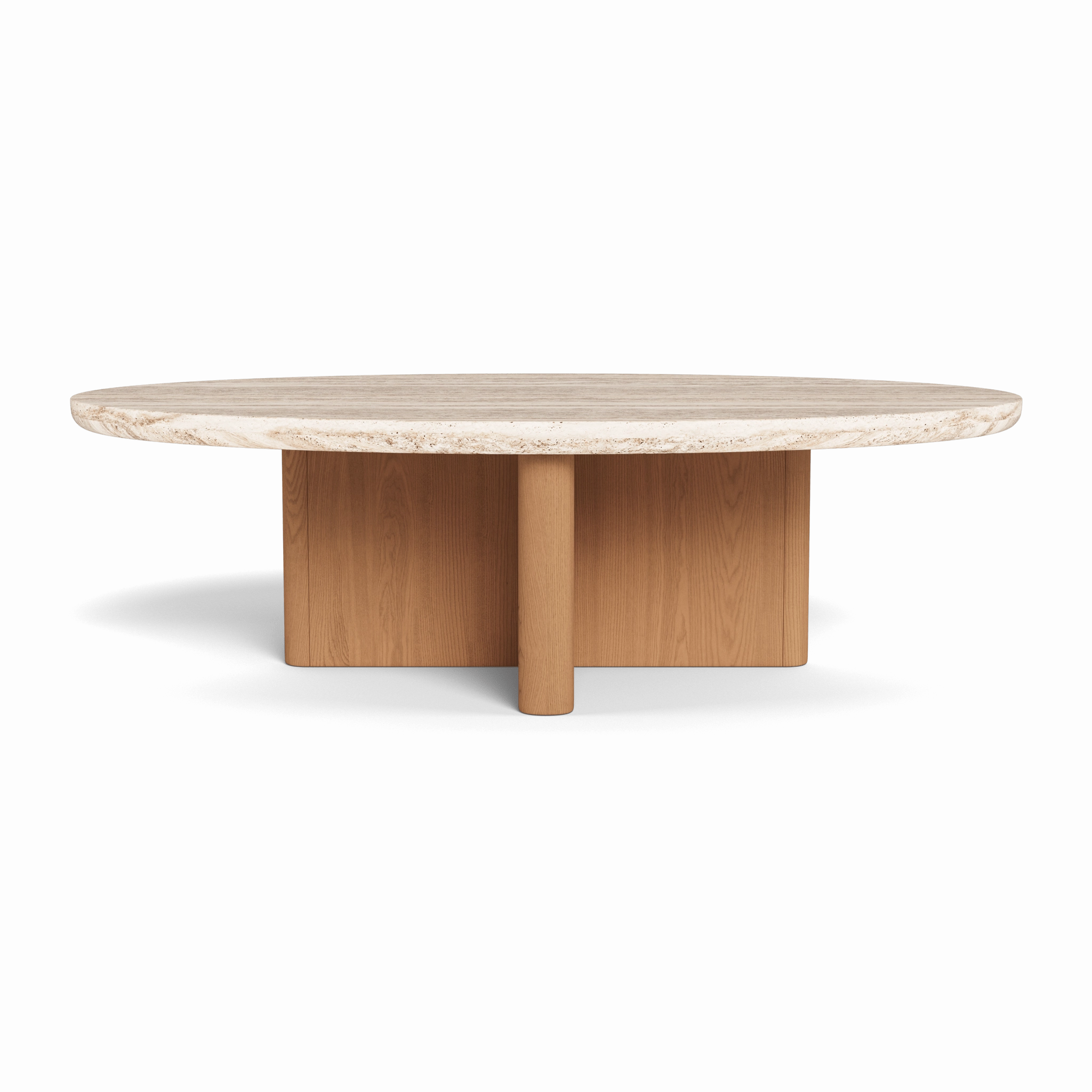Victoria Teak Oval Stone Coffee Tableoutdoor coffee table for patio or lounge
