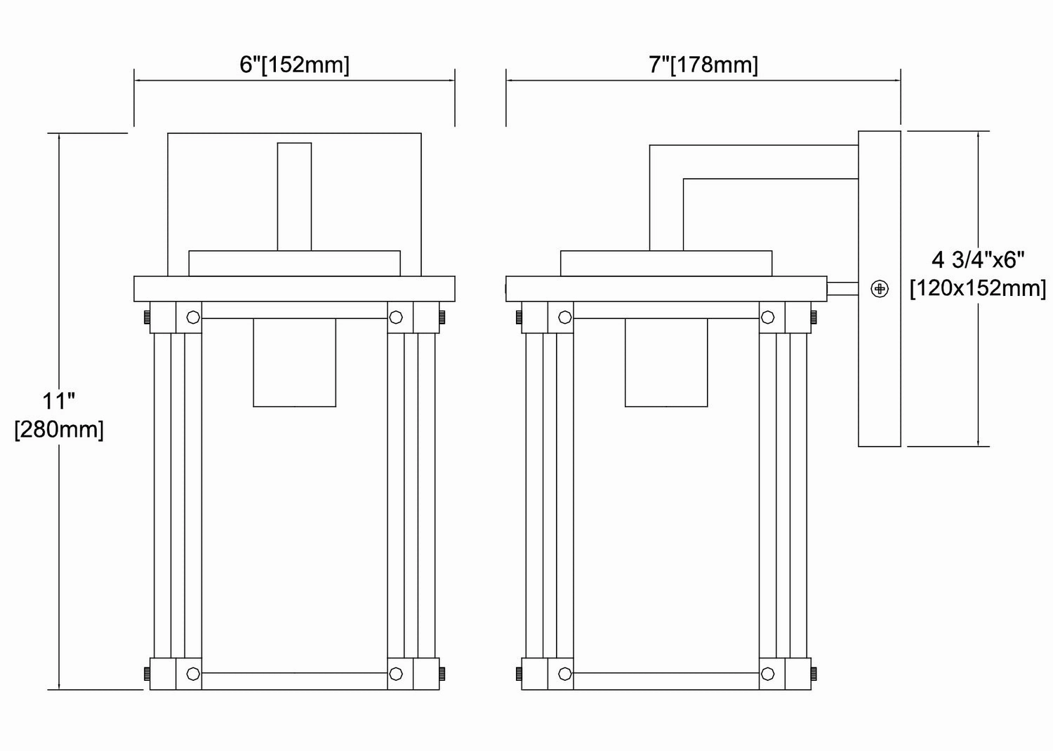 Vincentown One Light Outdoor Wall Sconce Matte Black