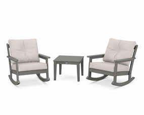 Vineyard 3-Piece Deep Seating Rocker Setoutdoor patio dining furniture set