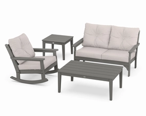 Vineyard 4-Piece Deep Seating Rocker Setoutdoor patio dining furniture set