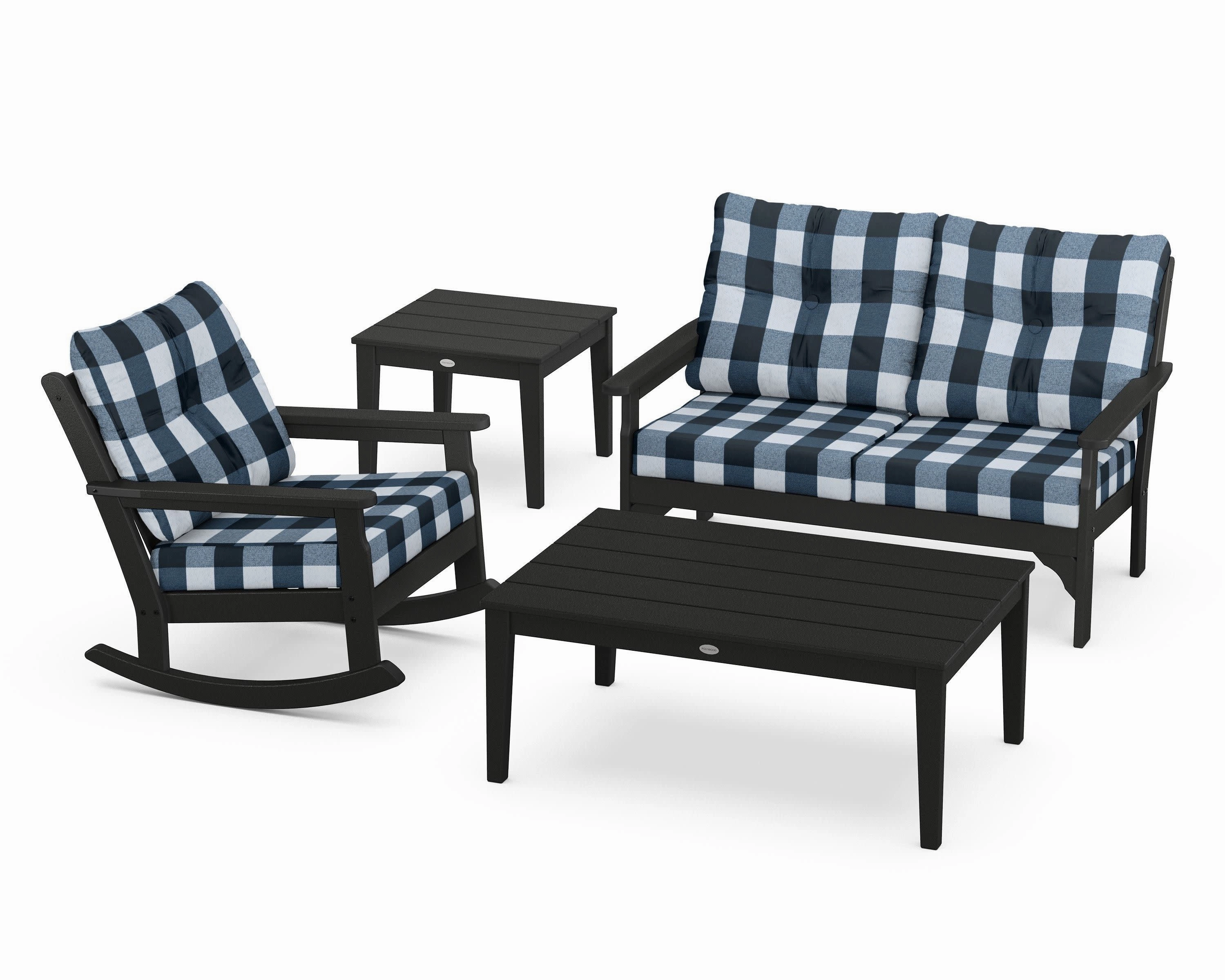 Vineyard 4-Piece Deep Seating Rocker Set
