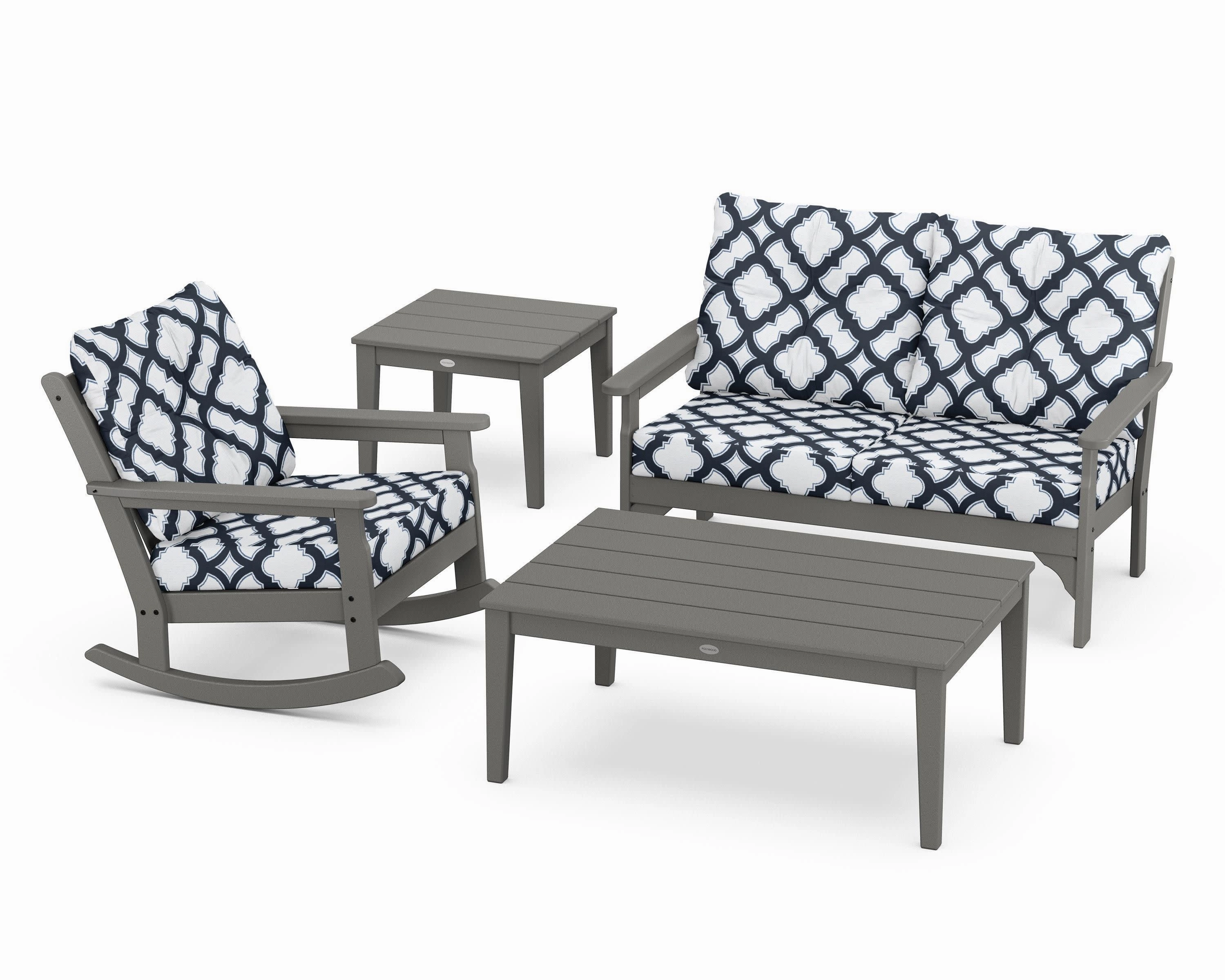 Vineyard 4-Piece Deep Seating Rocker Set