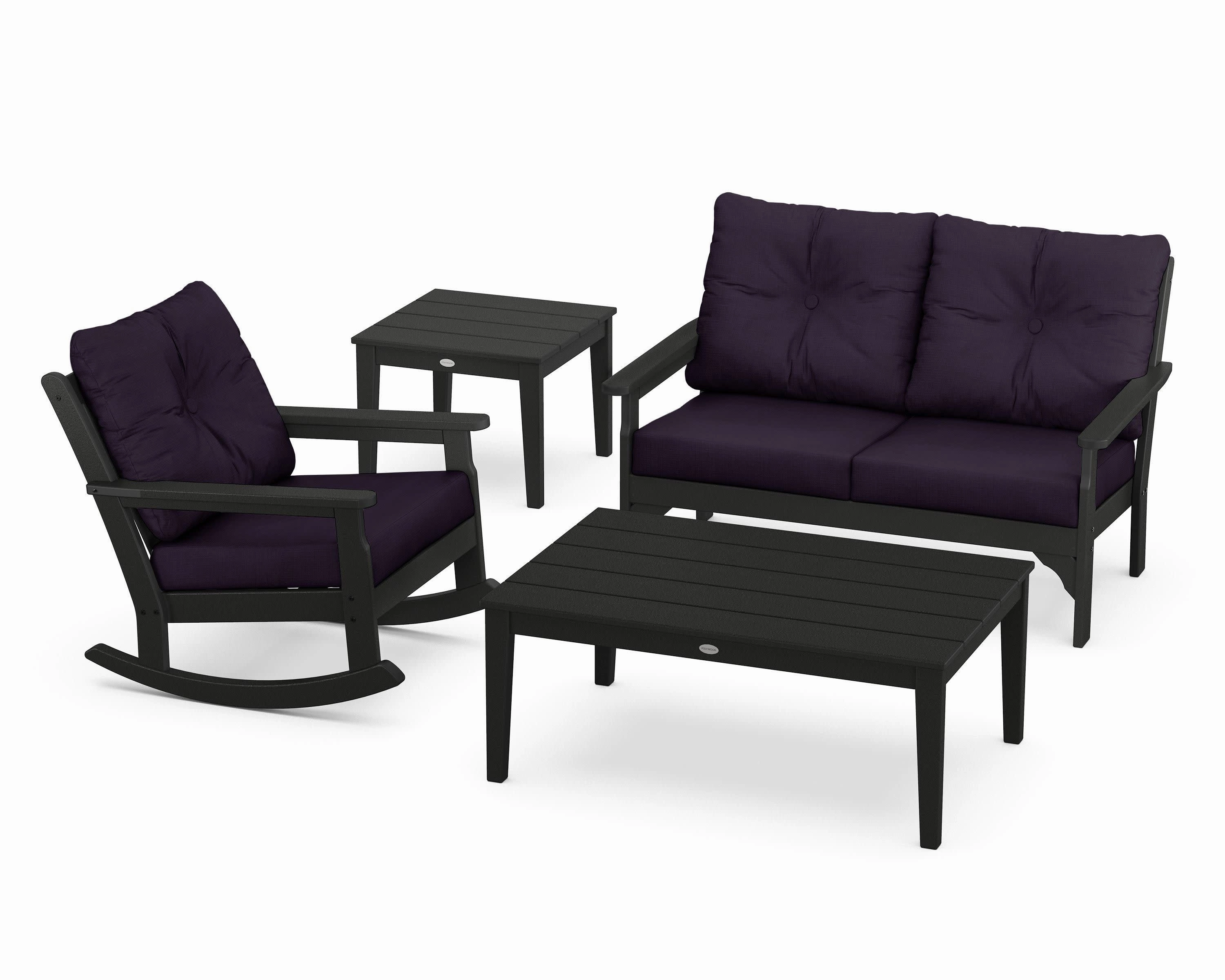 Vineyard 4-Piece Deep Seating Rocker Set