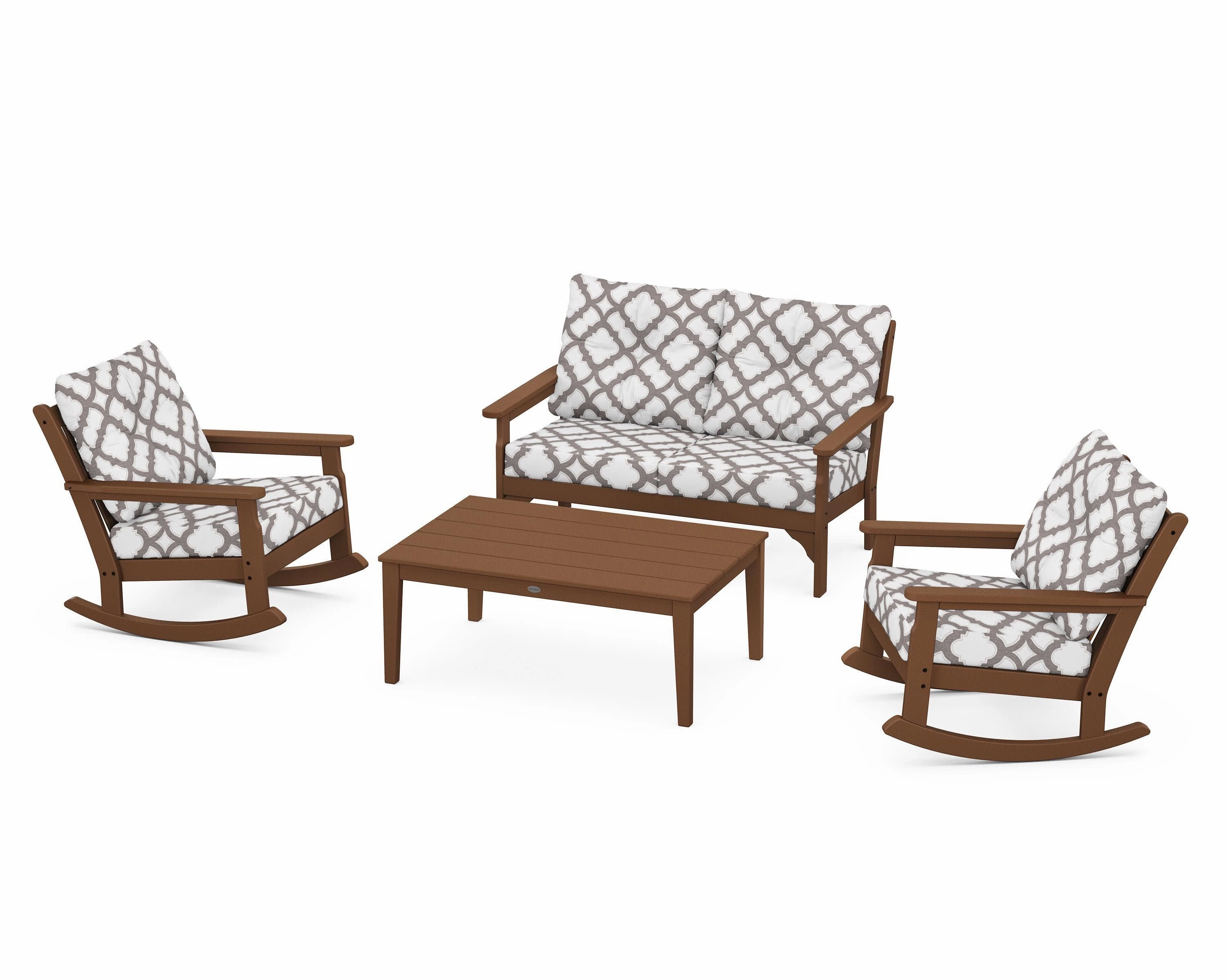 Vineyard 4-Piece Deep Seating Rocking Chair Set