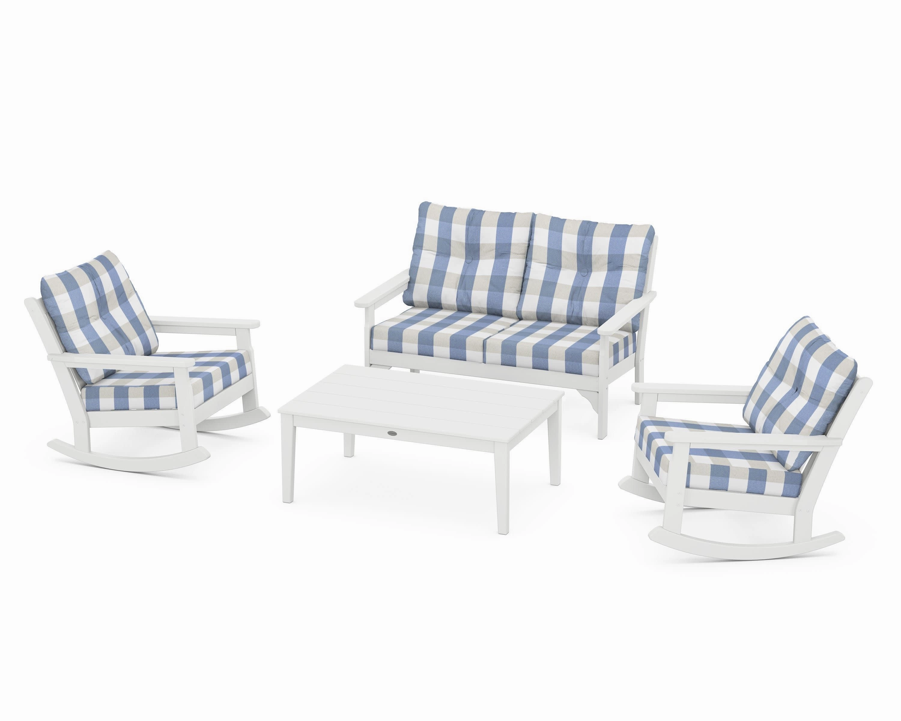Vineyard 4-Piece Deep Seating Rocking Chair Set
