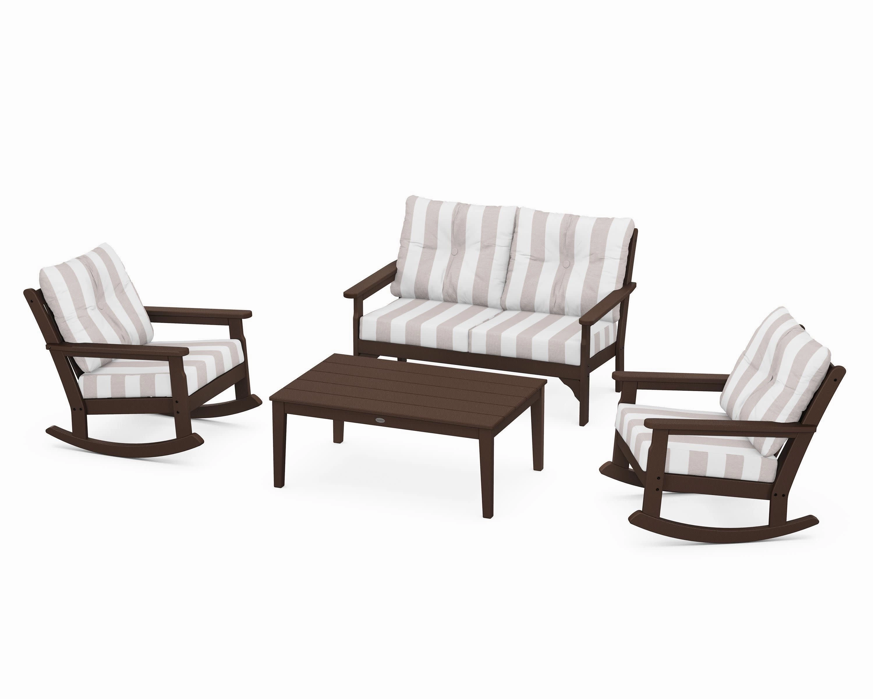 Vineyard 4-Piece Deep Seating Rocking Chair Set