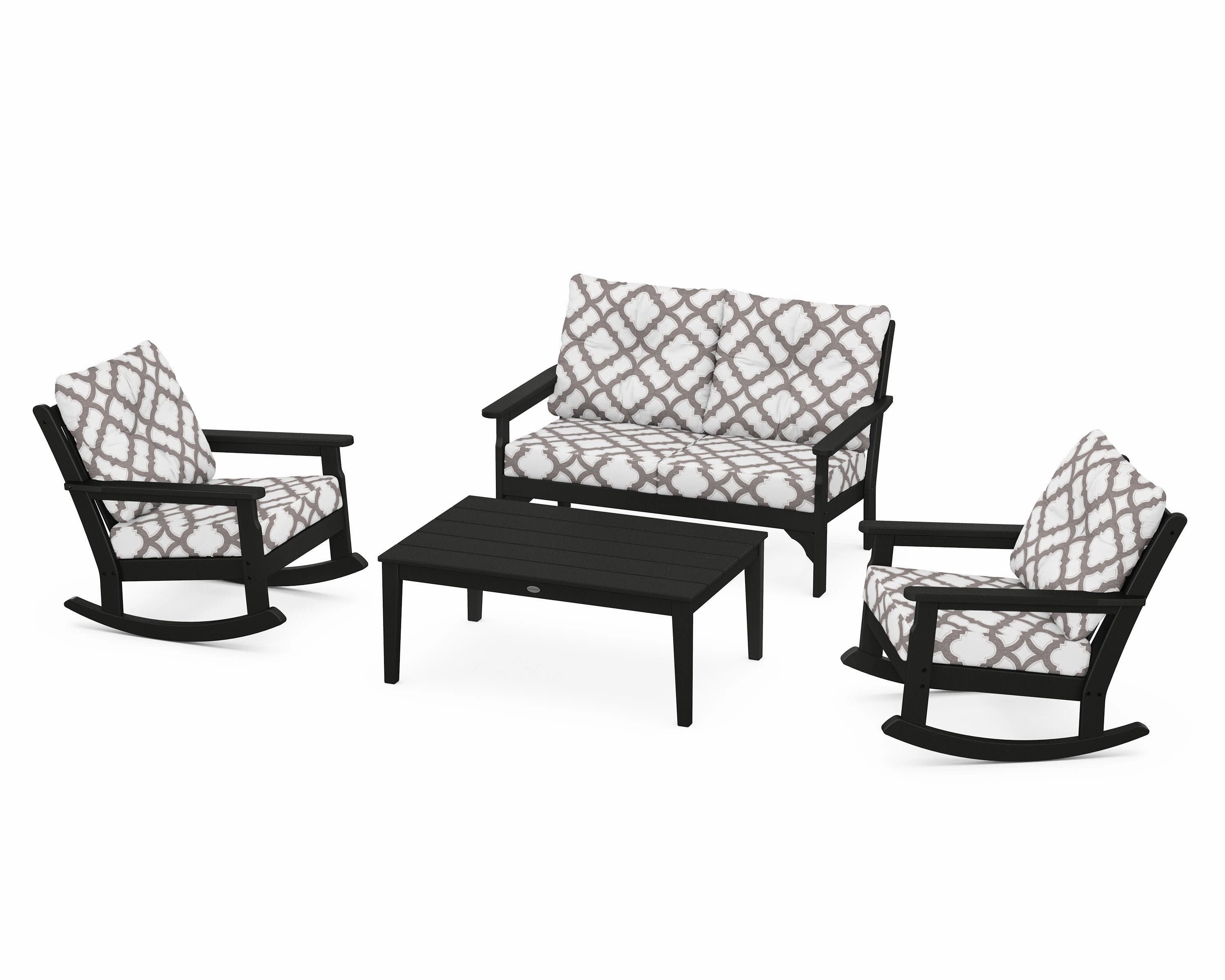 Vineyard 4-Piece Deep Seating Rocking Chair Set